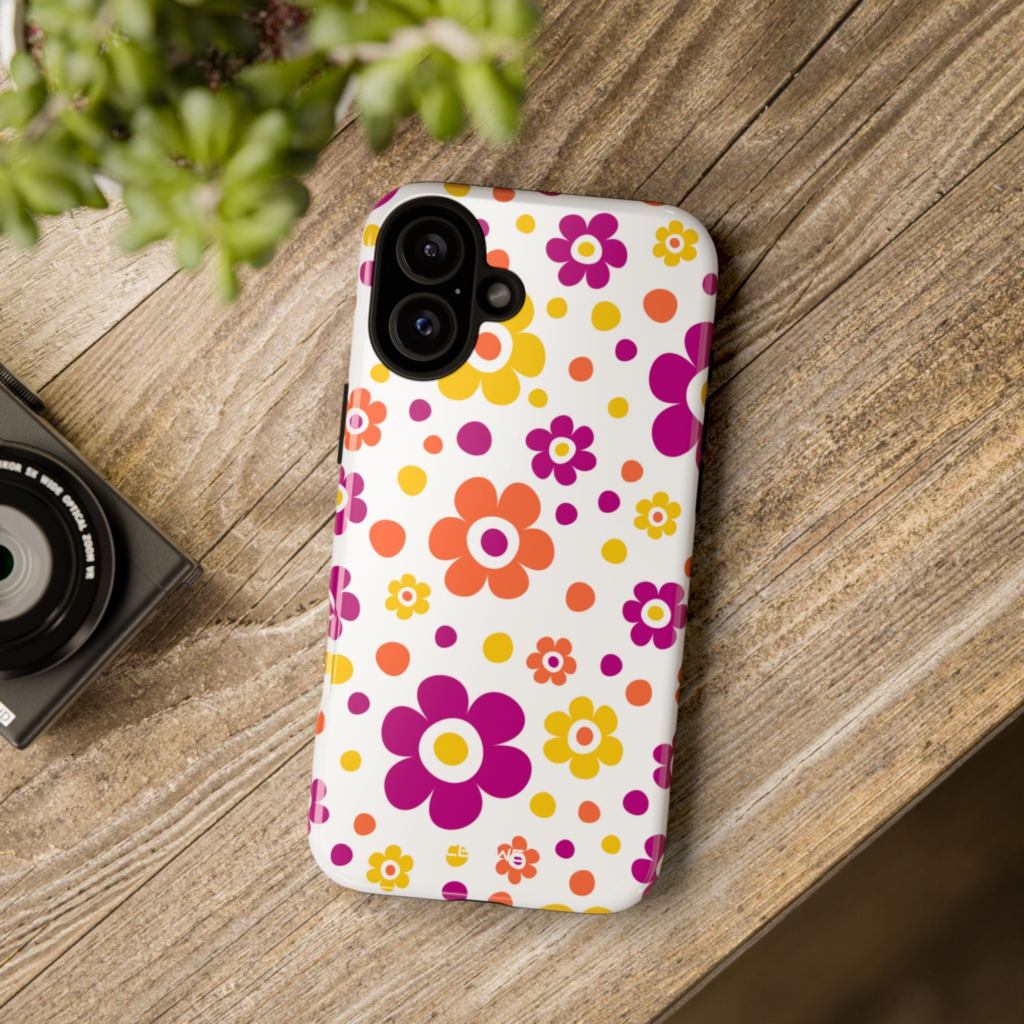 Retro Floral Playfulness - iPhone Case