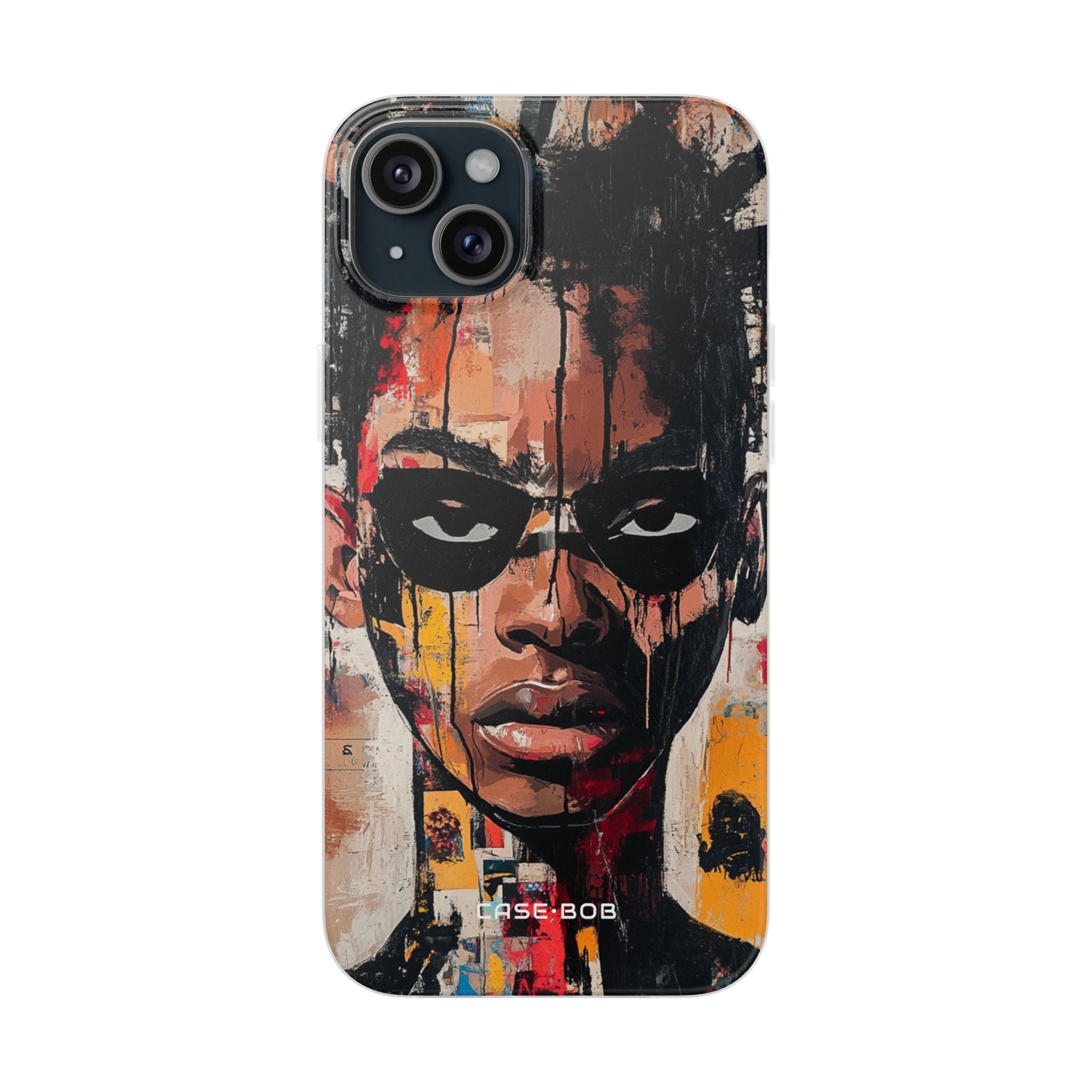 Masked Portrait Drips iPhone 15 Plus Case - Soft