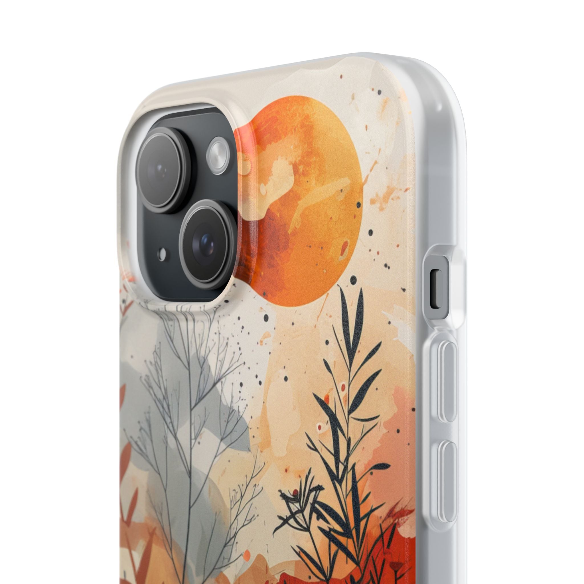 Orange Solstice iPhone 15 Case - Soft