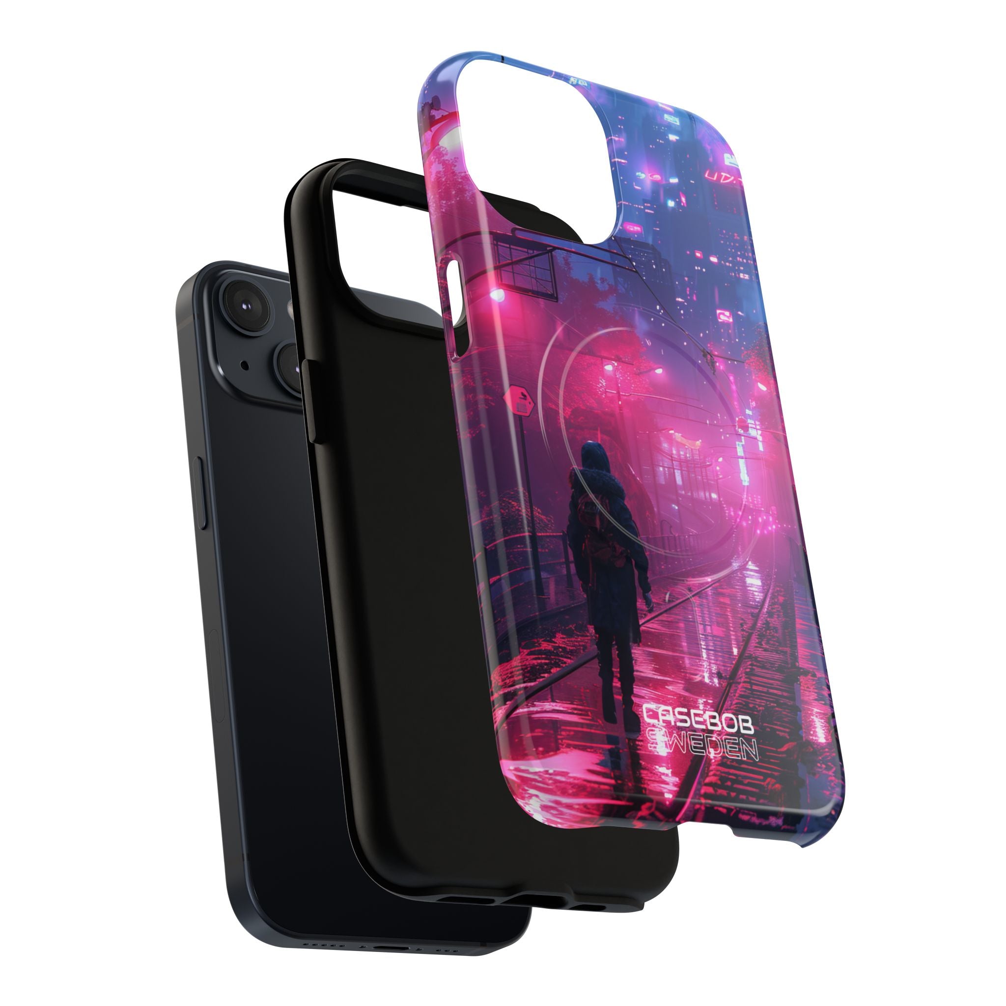 Neon Shadow City iPhone 14 - Tough+