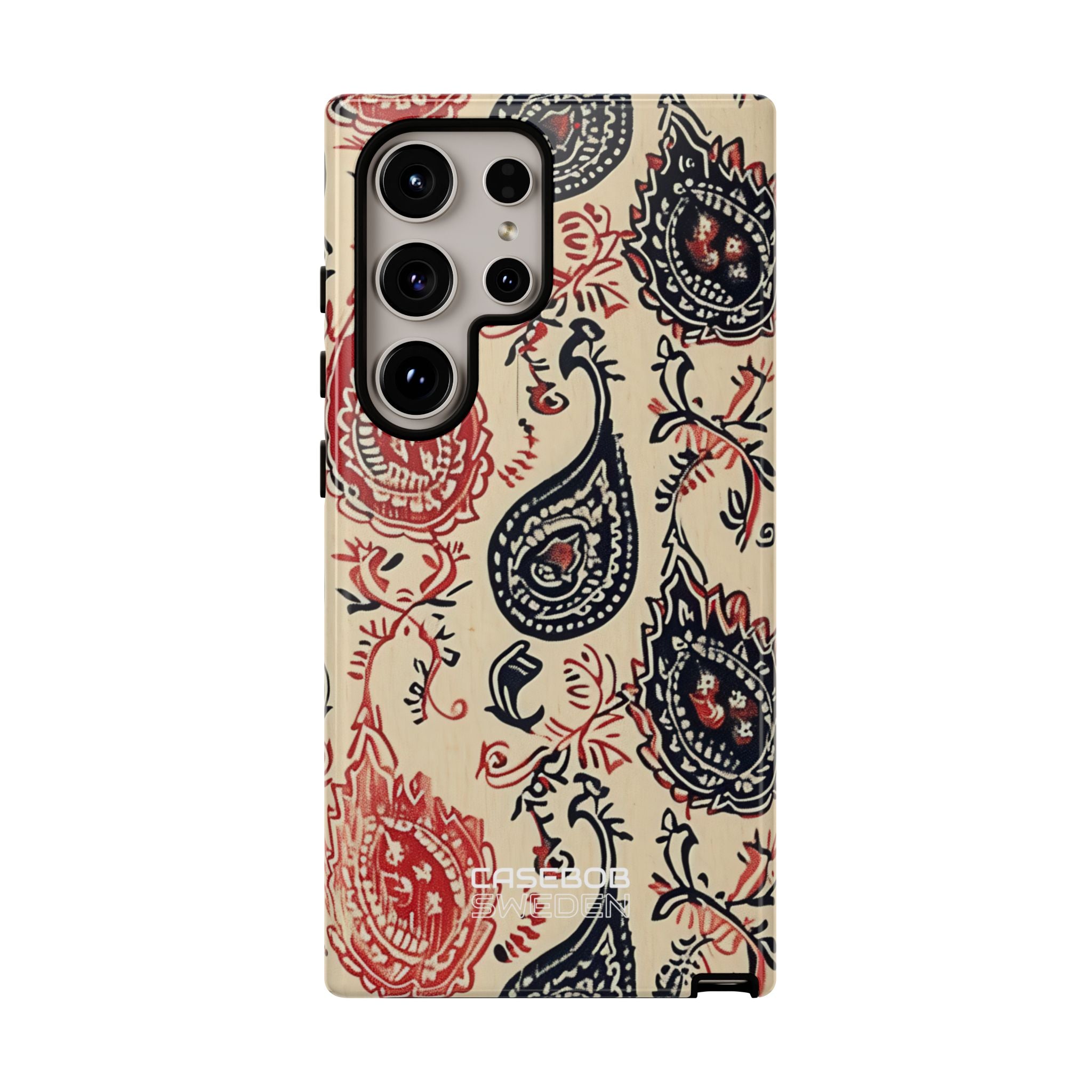 Navy Paisley Swirl Samsung S24 - Resistente