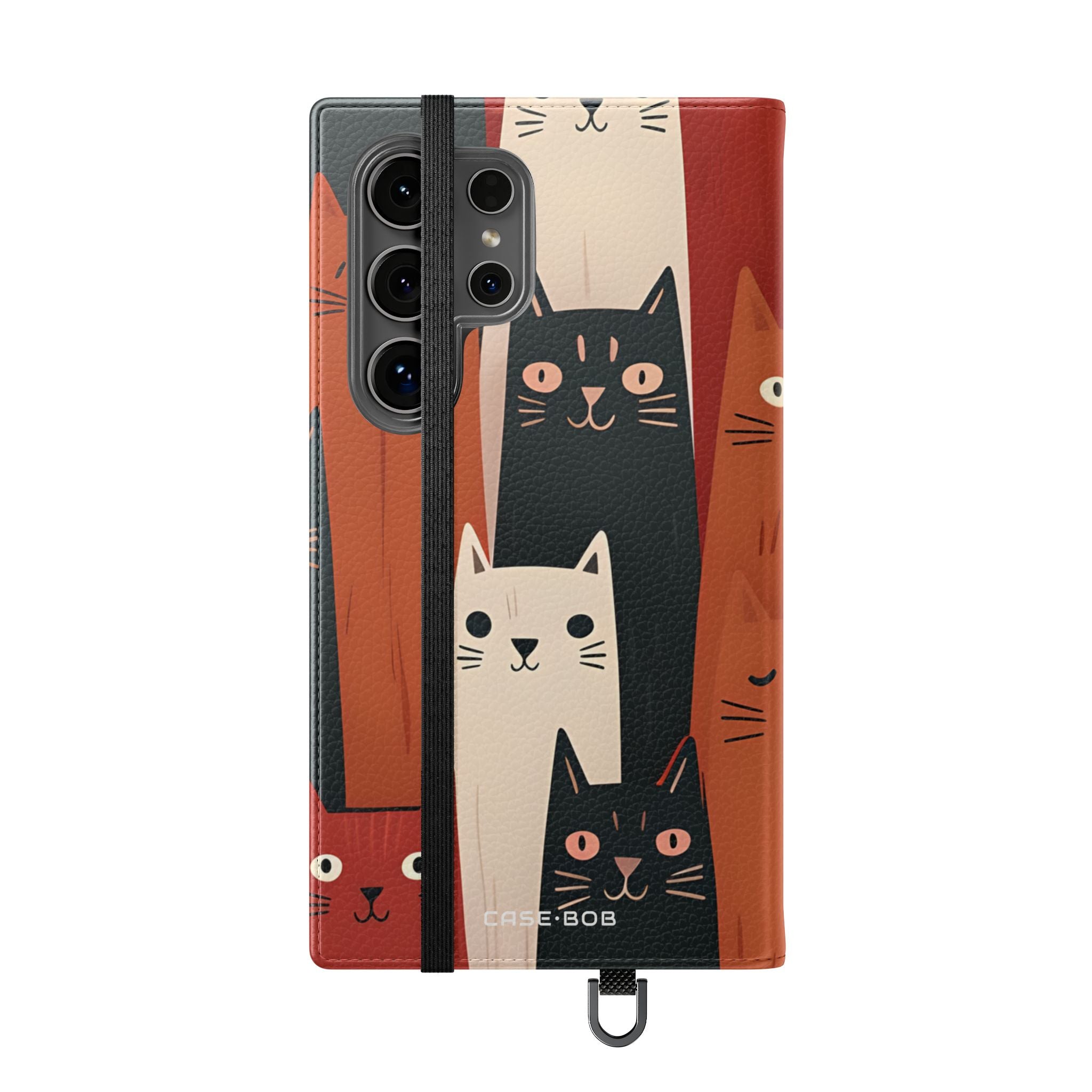 Cat Columns Orange - Samsung S24 Ultra Case - Wallet