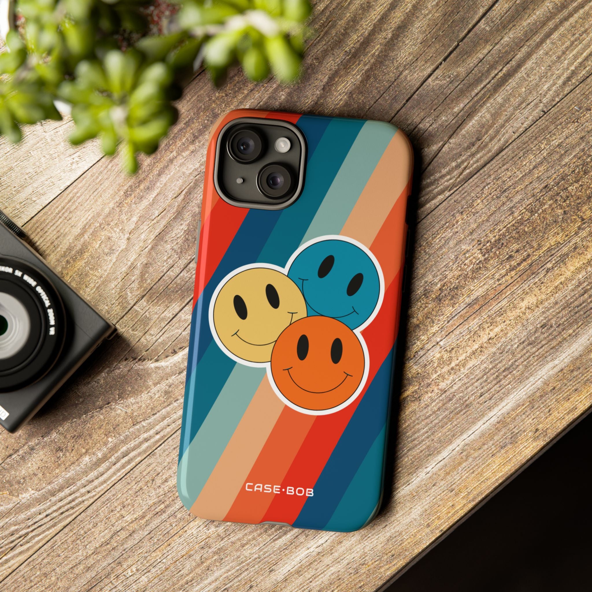 Triple Smile Breeze iPhone 15 Plus Case - Tough