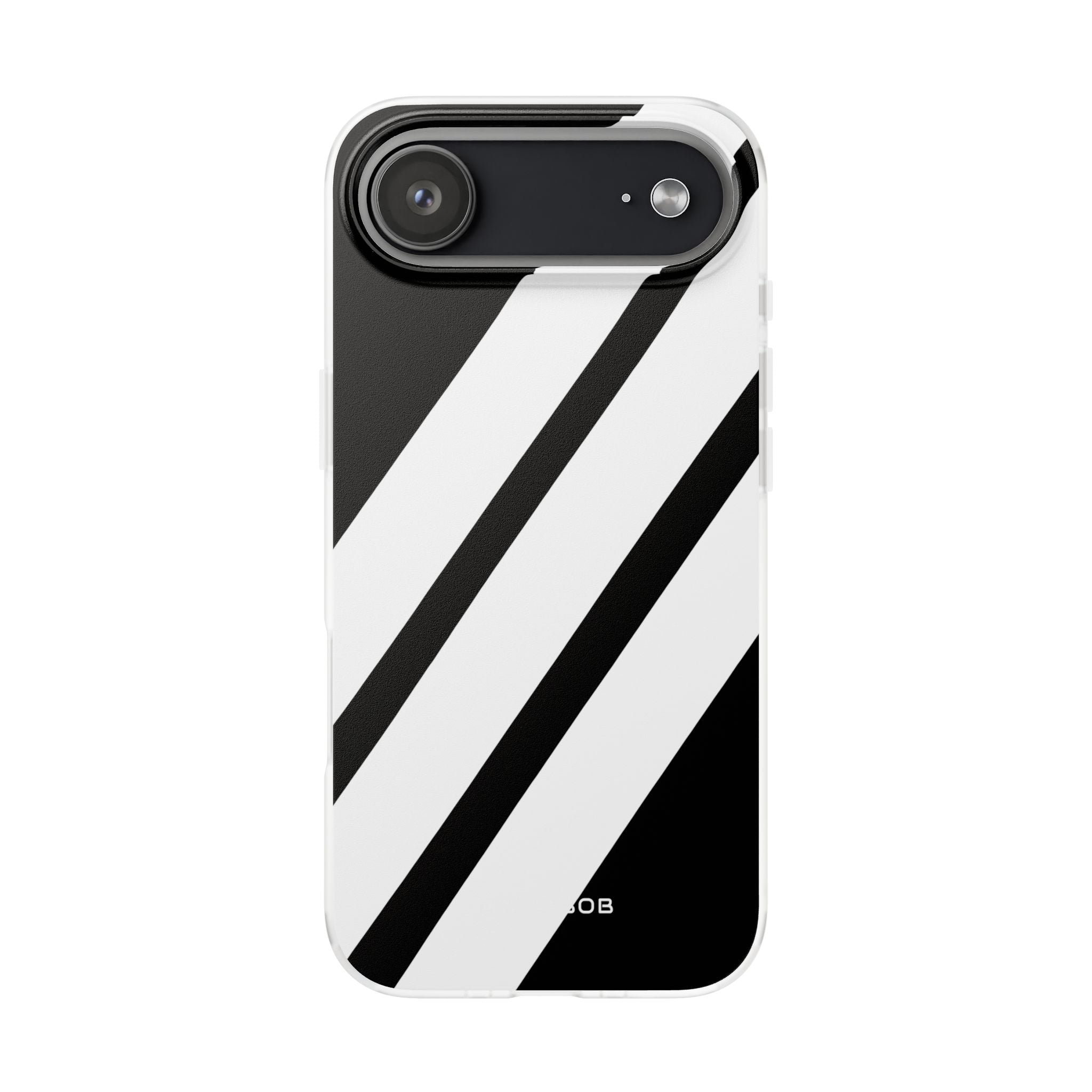 Diagonal Bands Noir iPhone 17 Air Case - Soft