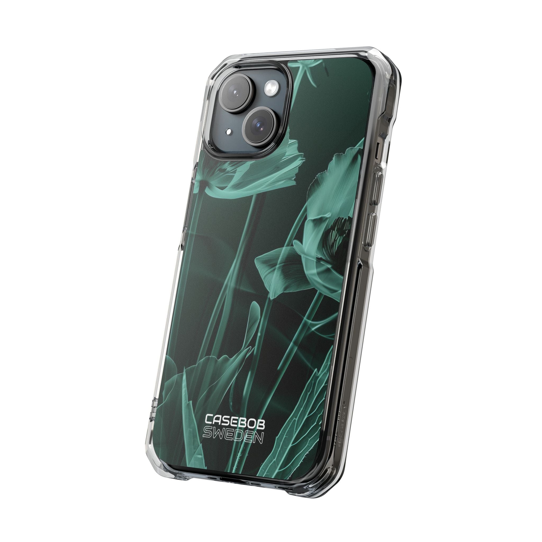 Teal Bloom Radiance iPhone 15 - Impact Clear+
