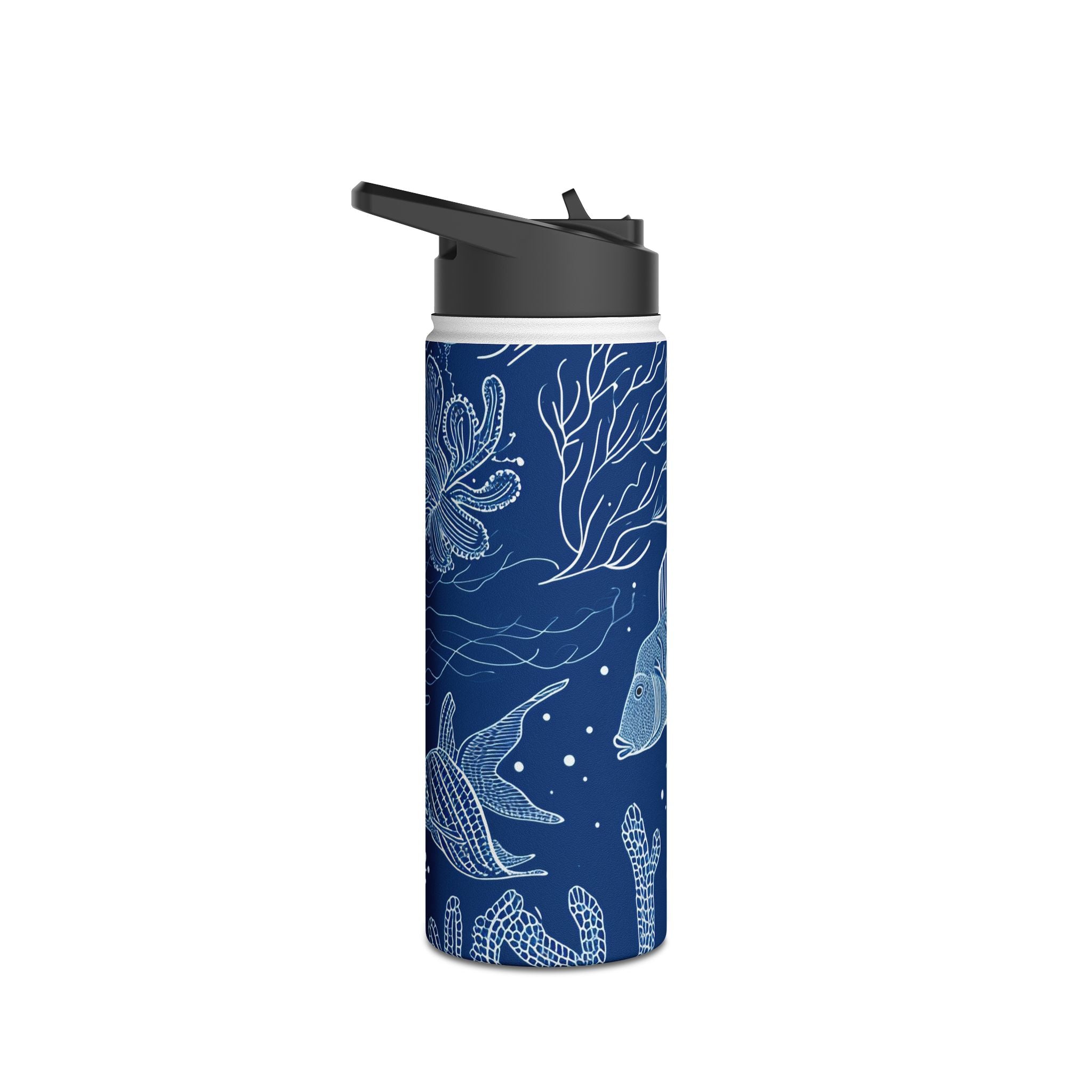 Blue Scale Reef - Stainless Steel Water Bottle