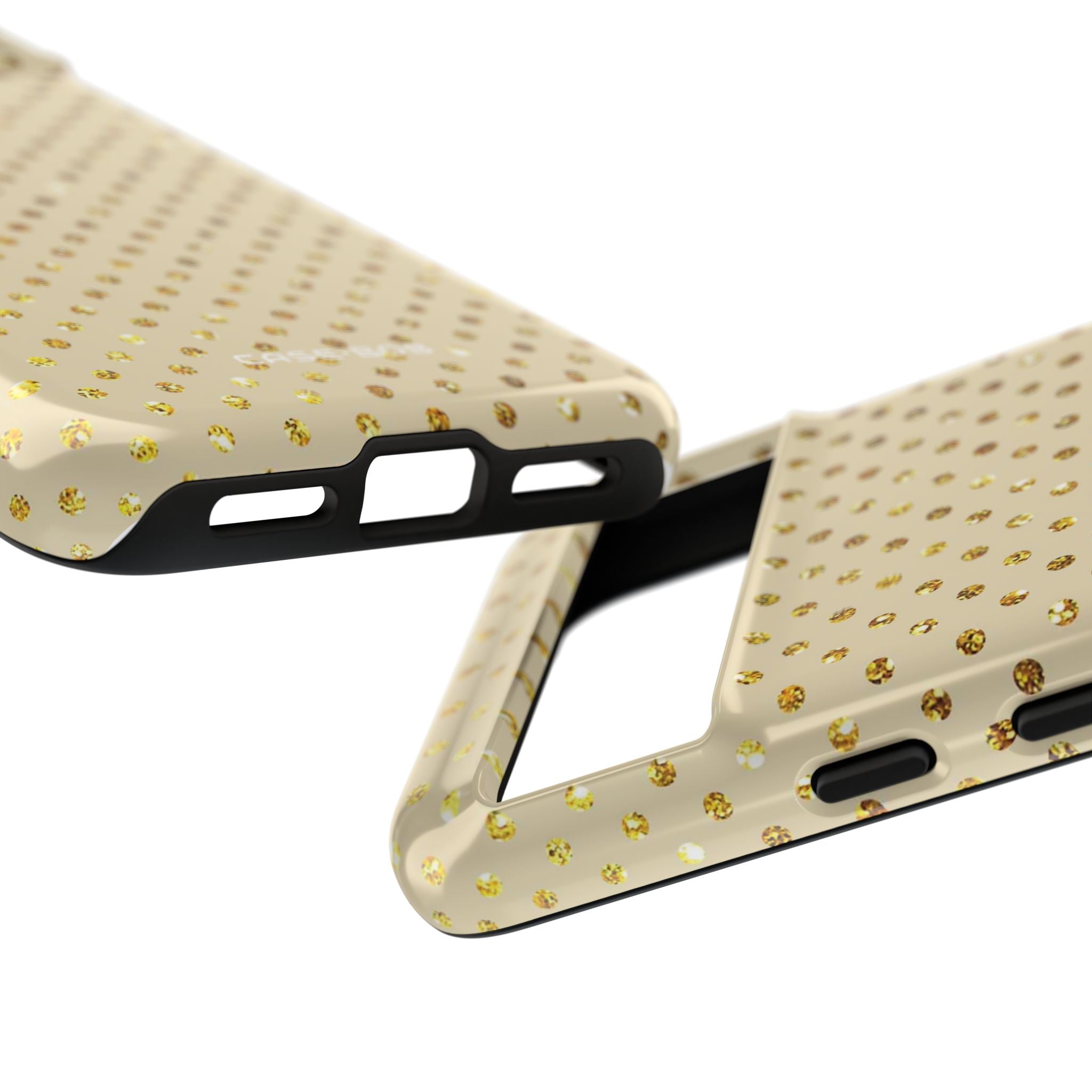 Gold Sparkle Grid Google Pixel 8 Case - Tough