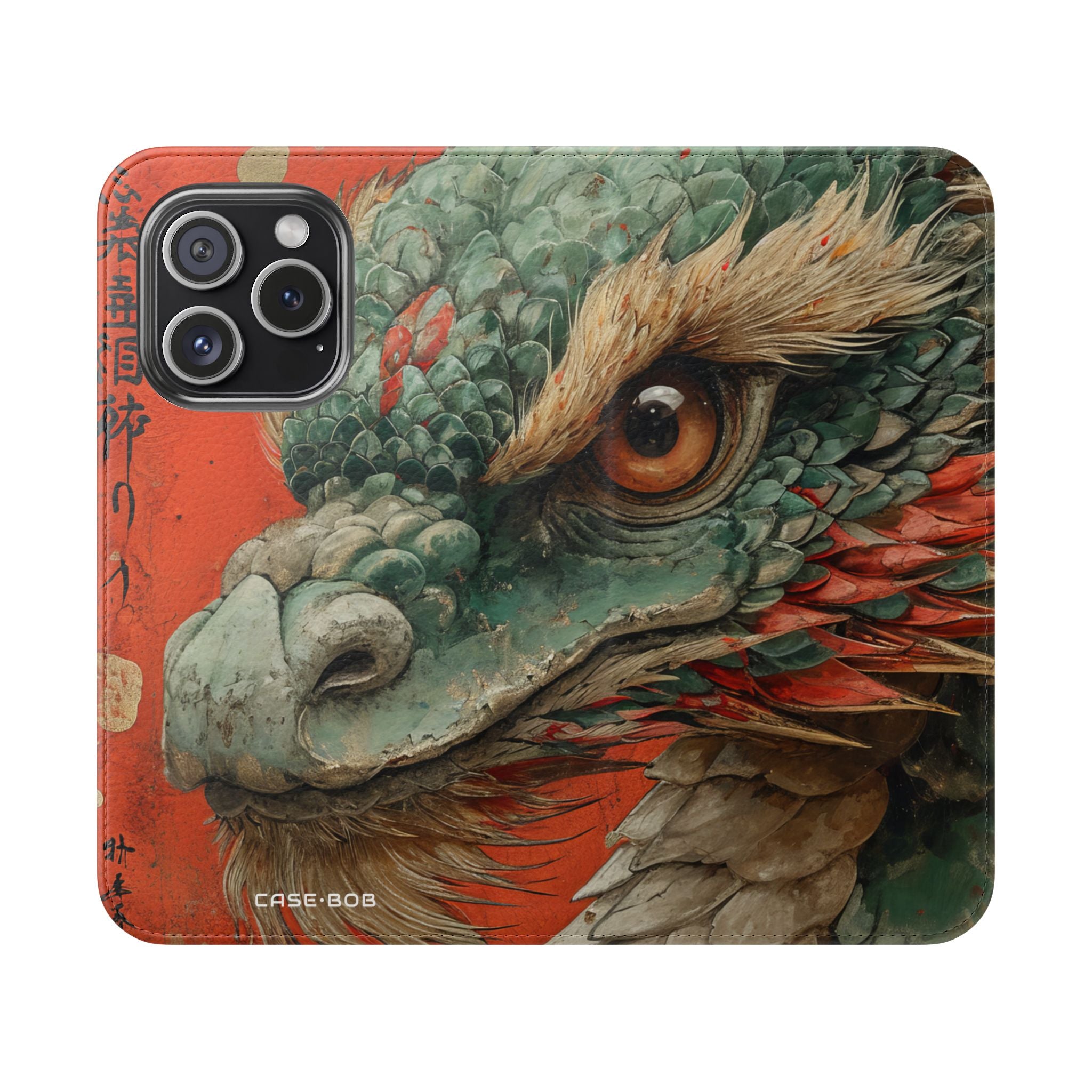 Dragon's Gaze Crimson - iPhone 15 Pro Case - Wallet