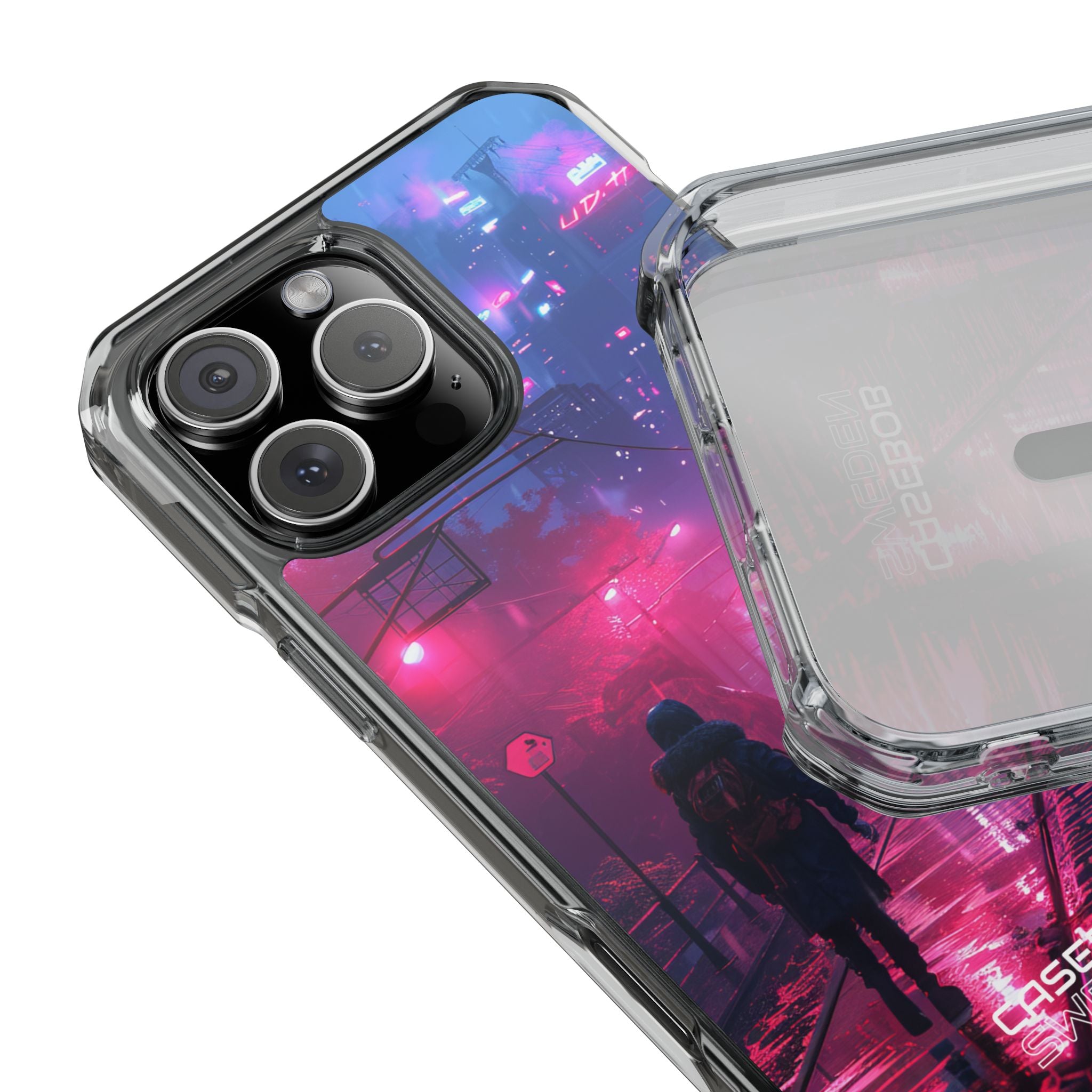 Neon Shadow City iPhone 16 - Impact Clear+