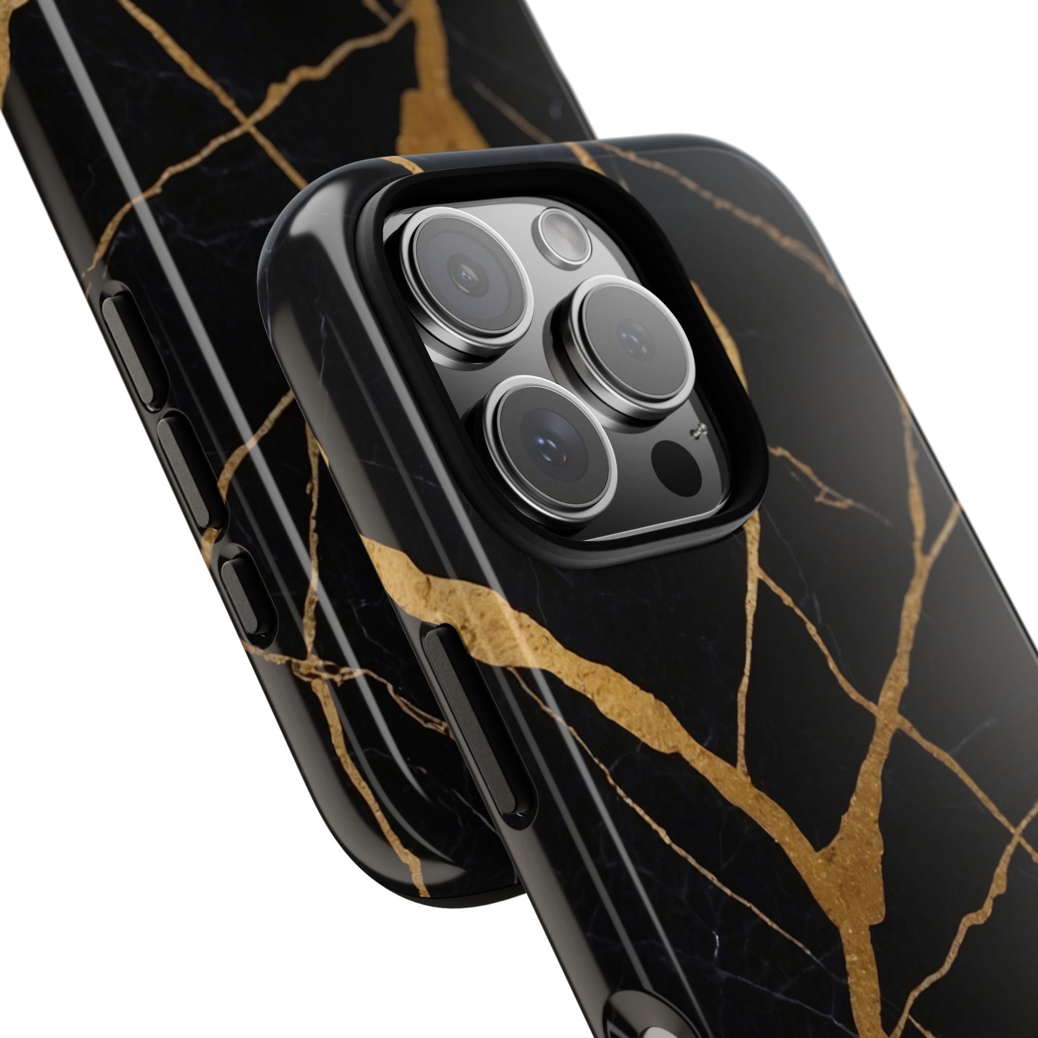 Golden Veins Twist - iPhone Case