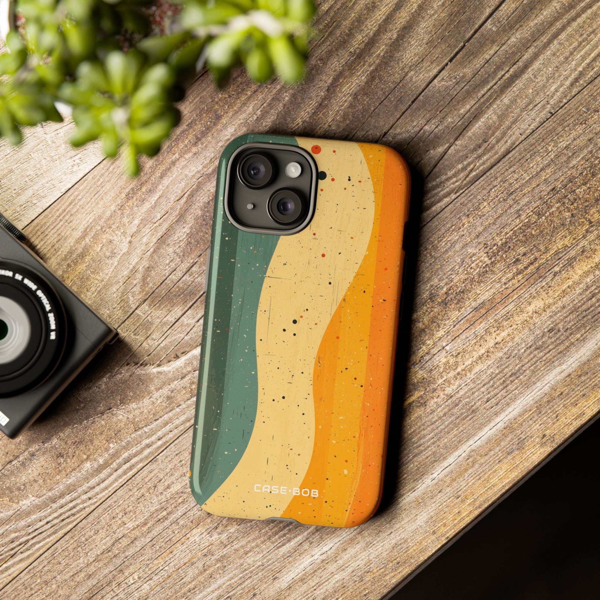 Wavy Forest Veil iPhone 15 Case - Tough