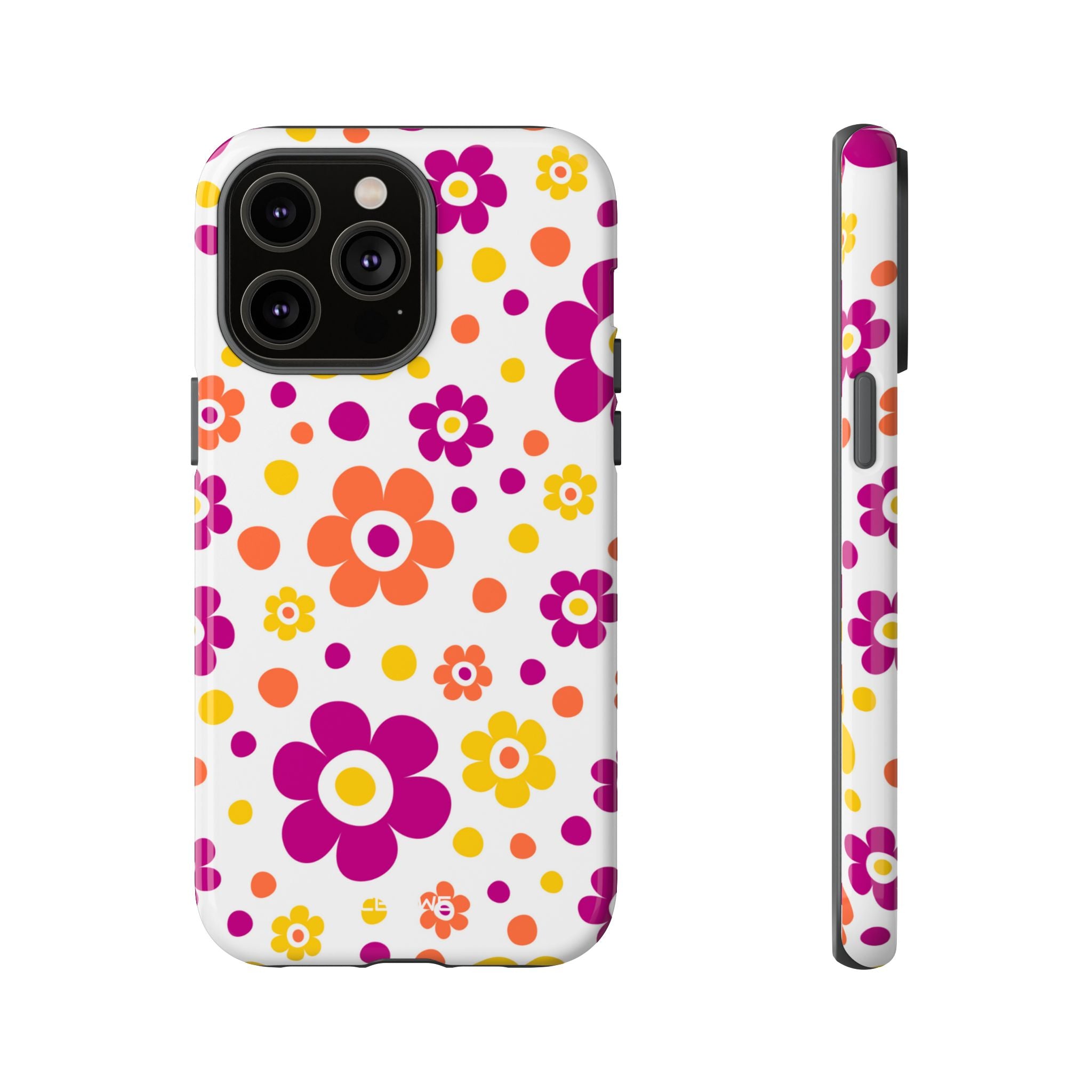 Retro Floral Playfulness - iPhone Case
