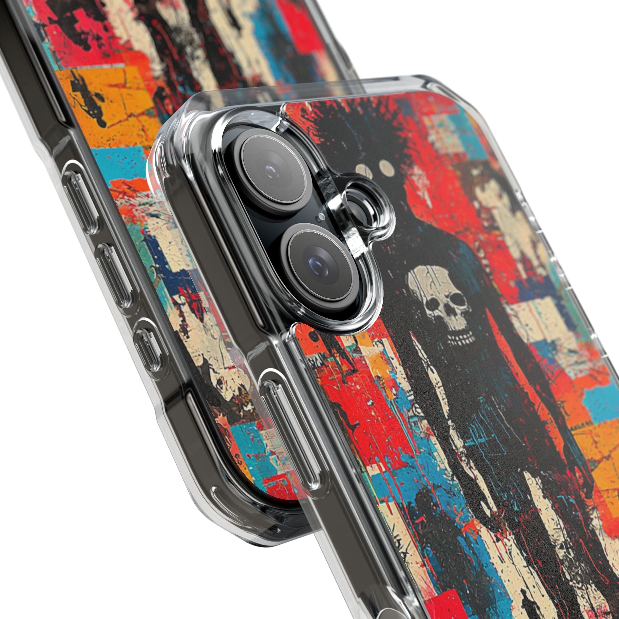 Spiky Skull Silhouette iPhone 15 Case - Impact