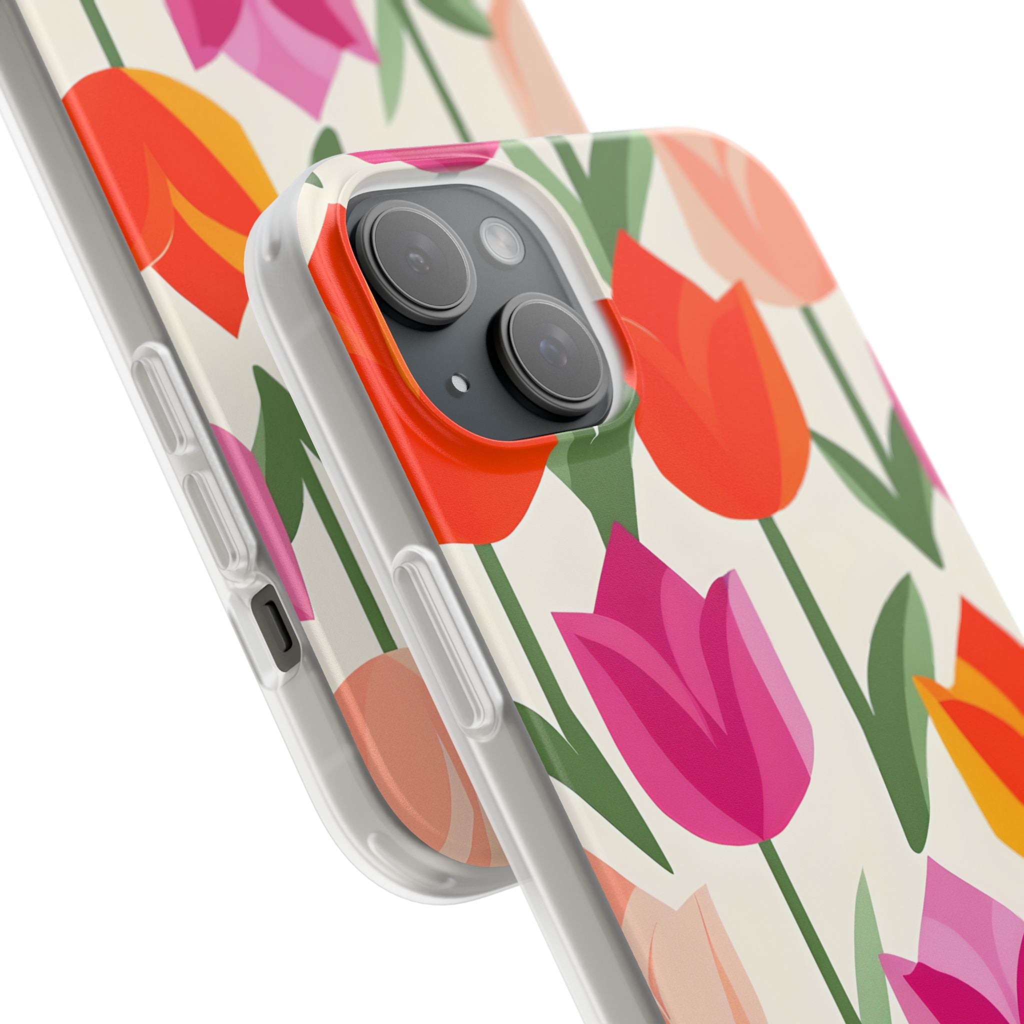 Tulip Harmony Green iPhone 15 Plus - Soft Case