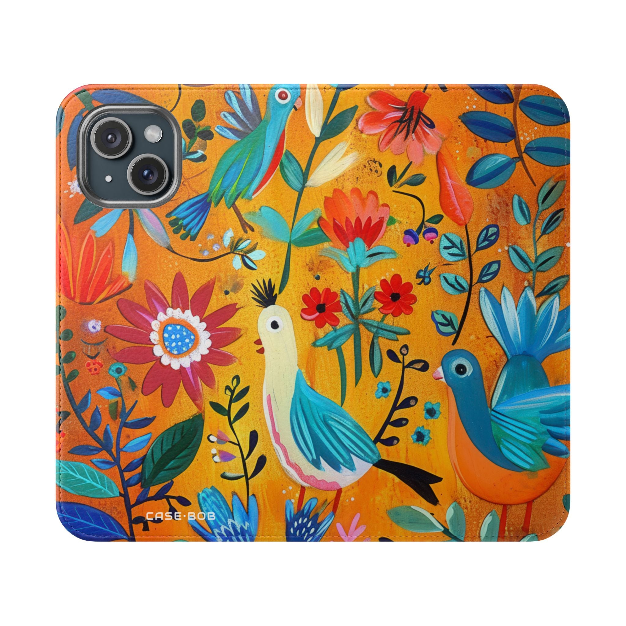 Bluebird Bloom - iPhone 15 Case - Wallet