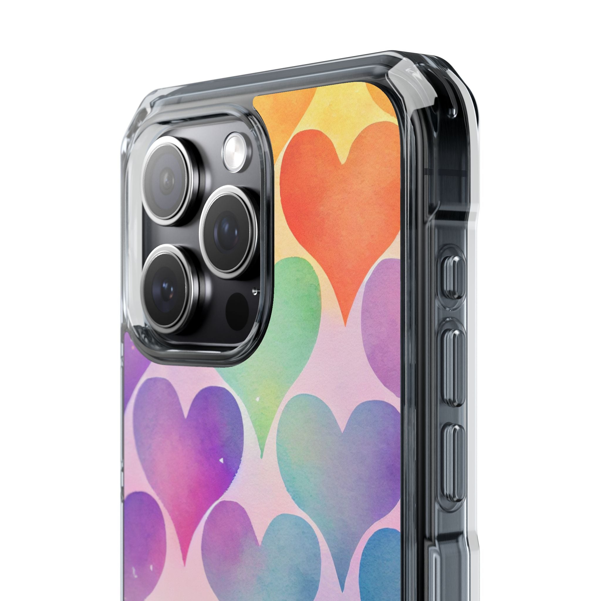 Watercolor Heart Symphony iPhone Case - Impact