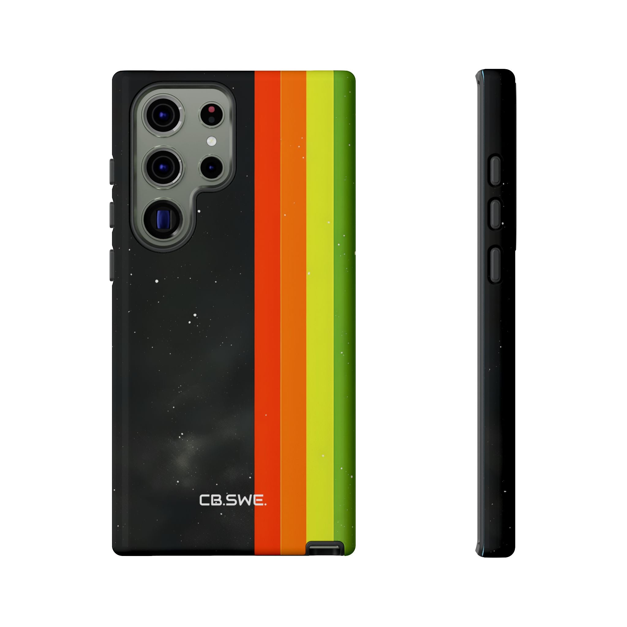 Vibrant Vertical Stripes Against Cosmic Black Samsung S23 - Tough