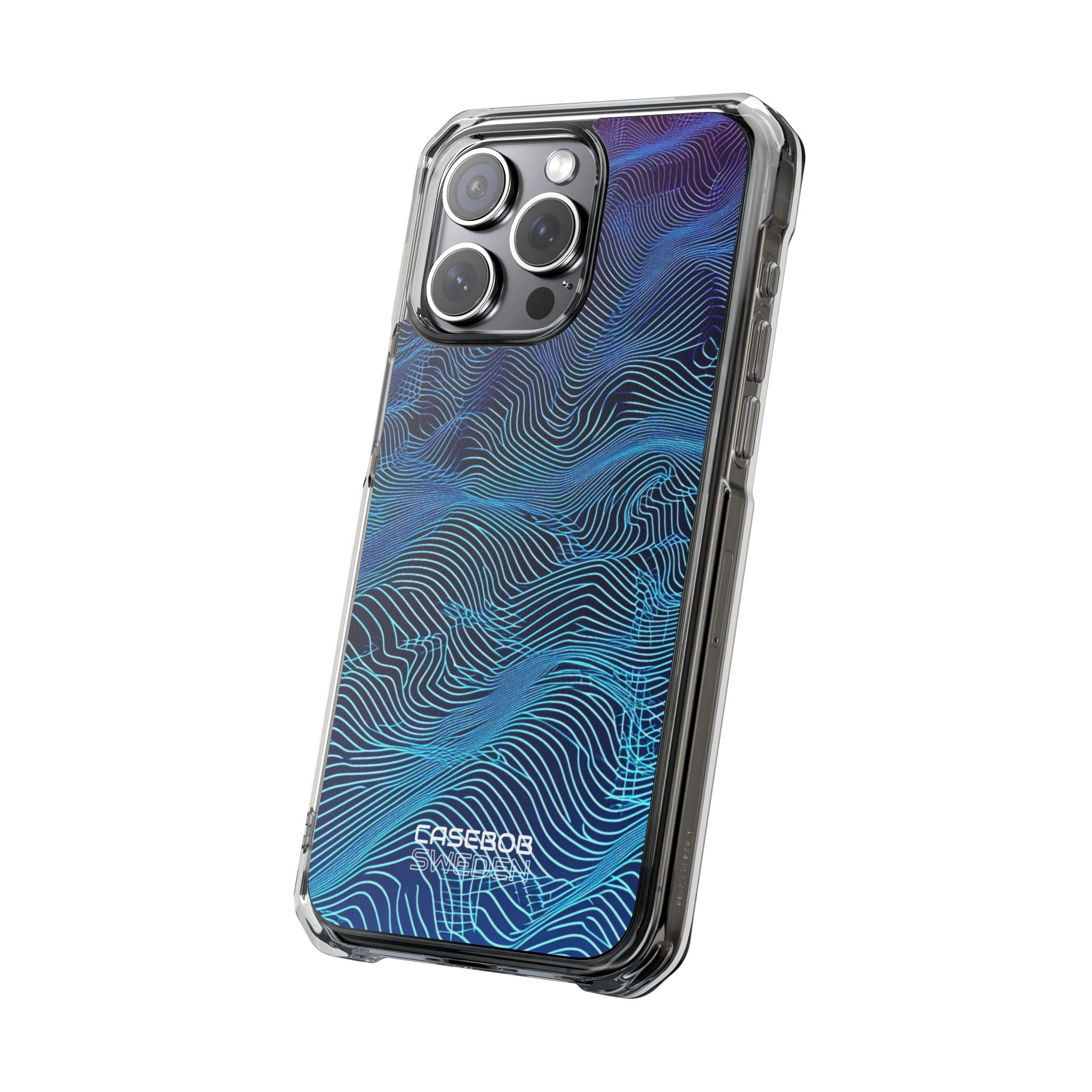 Neon Waves Flow iPhone 15 - Impact Clear+