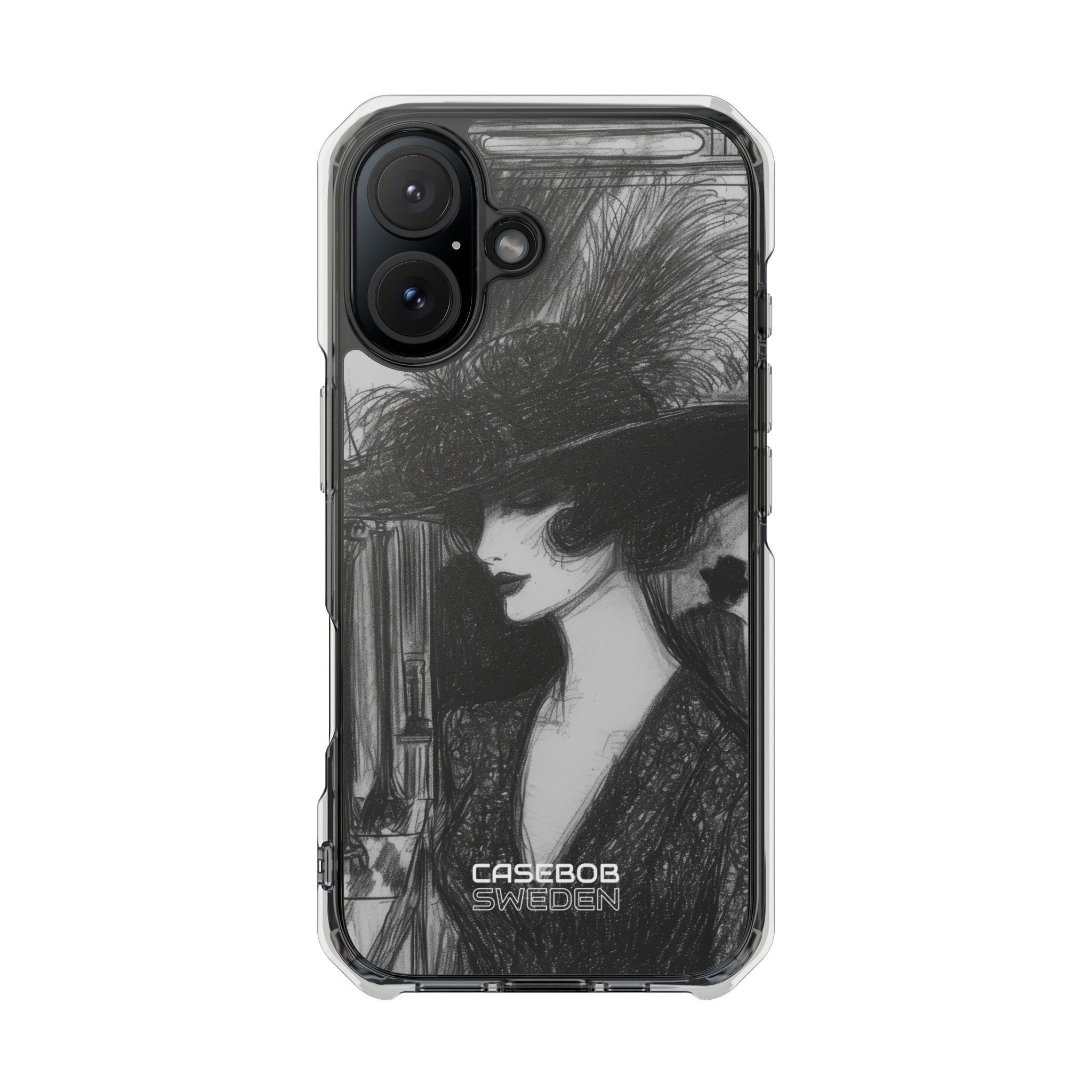 Vintage Feather Elegance iPhone 16 - Impact Clear+