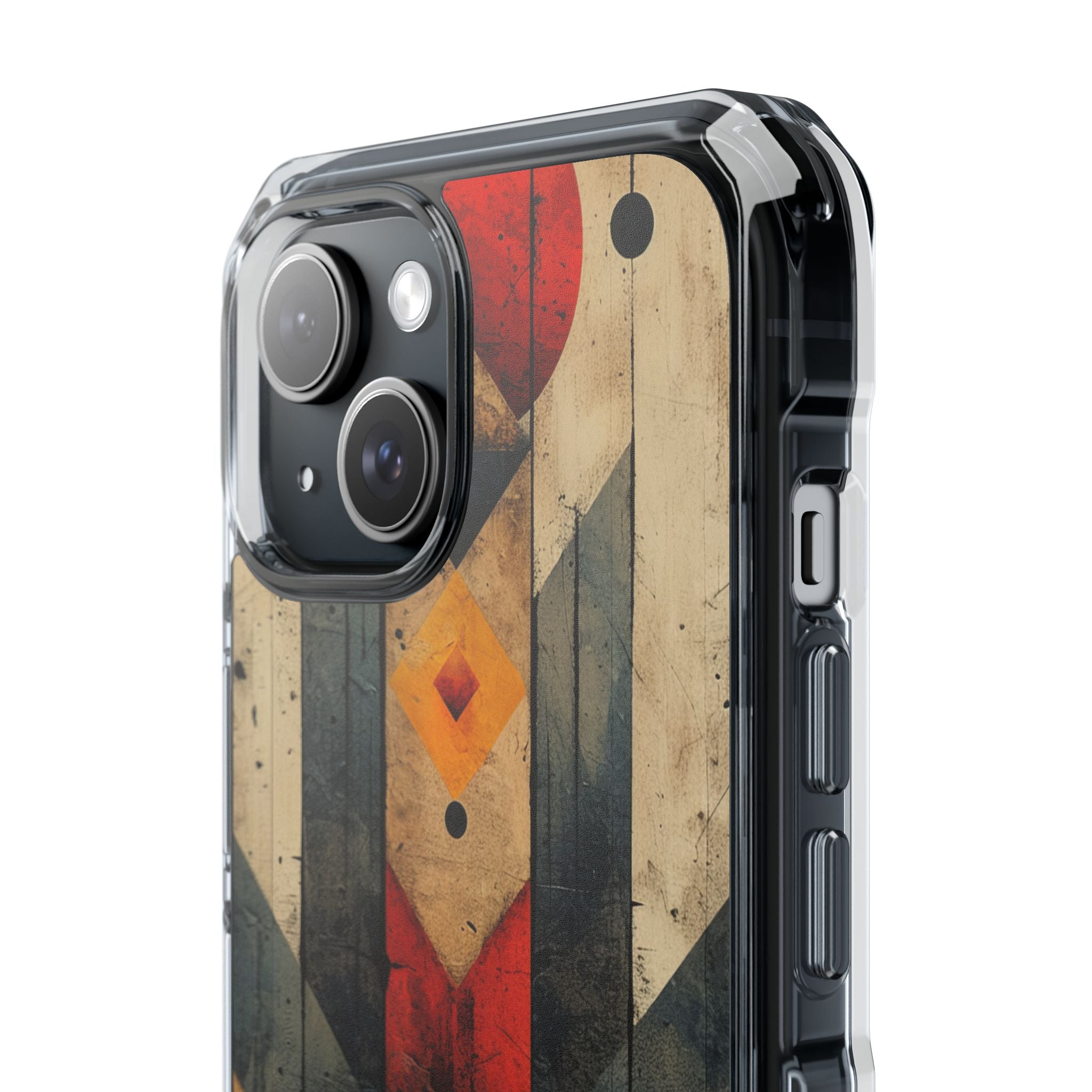 Geometric Fire Rise iPhone 15 - Impact Clear+
