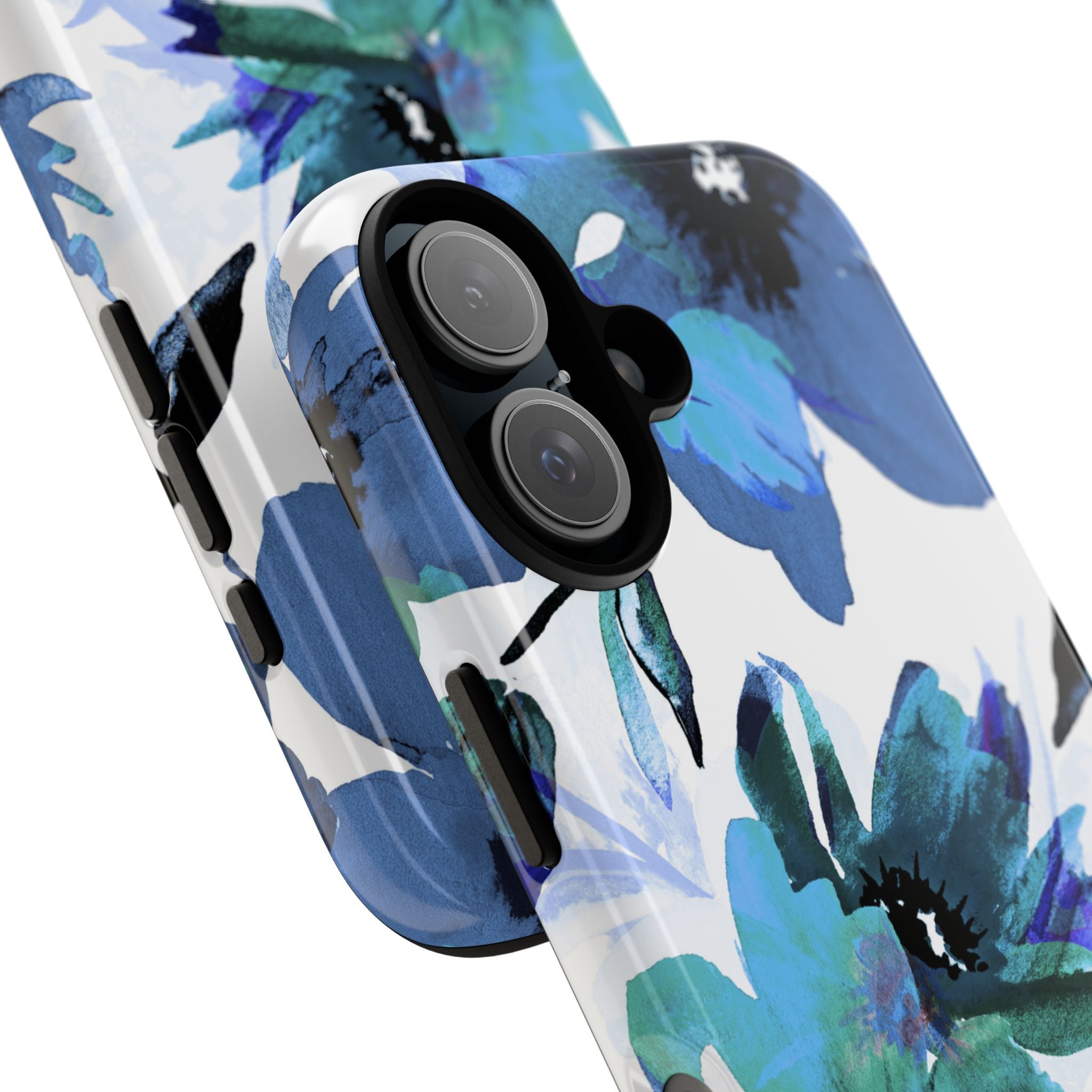 Blue Blossom Radiance iPhone 16 Case - Tough