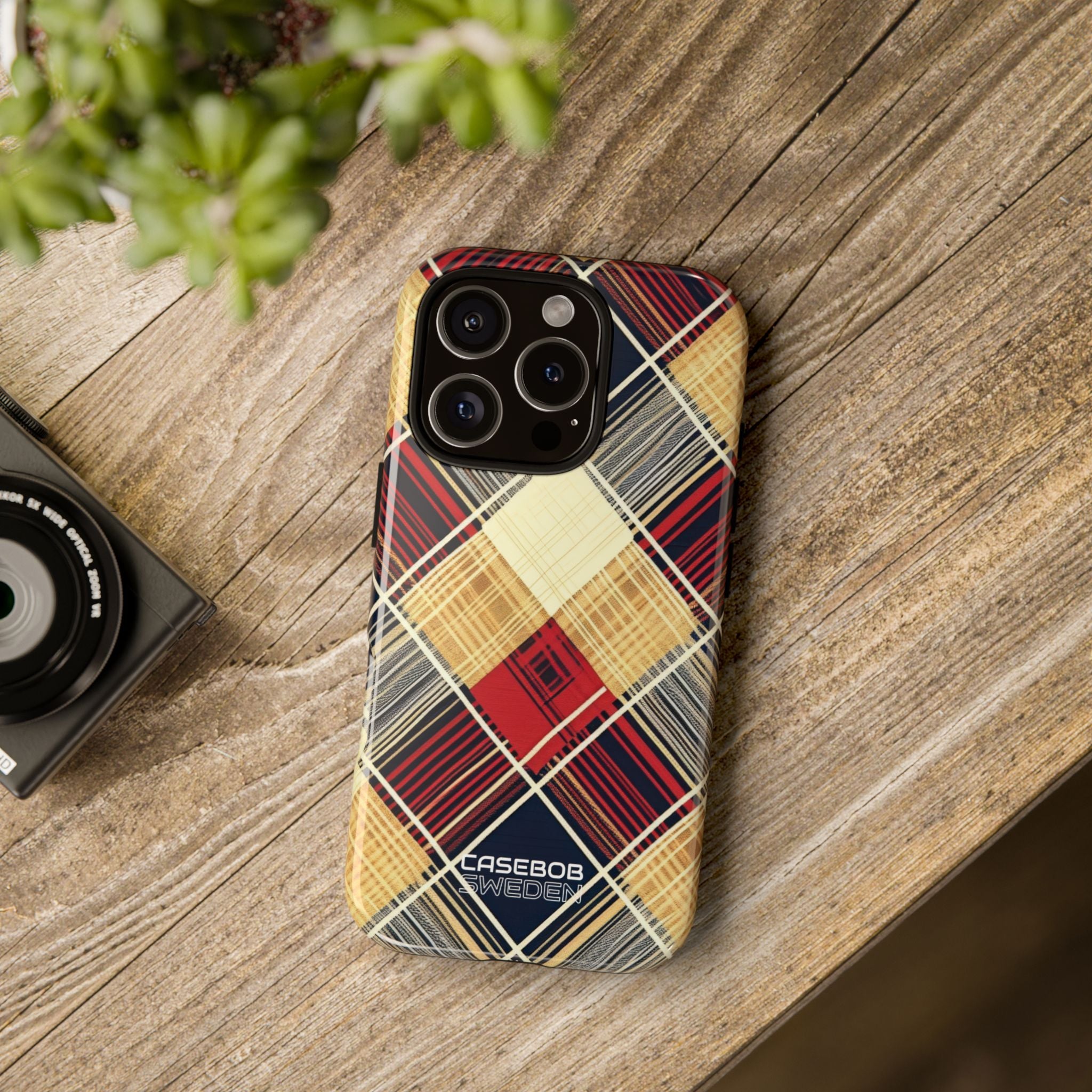 Plaid Diamond Tapestry iPhone 16 - Tough