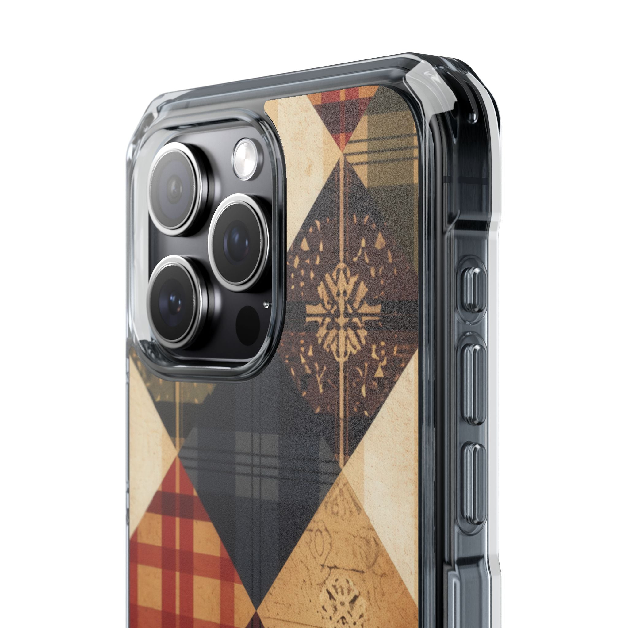 Rustic Quilt Charm iPhone 15 - Impact Clear+