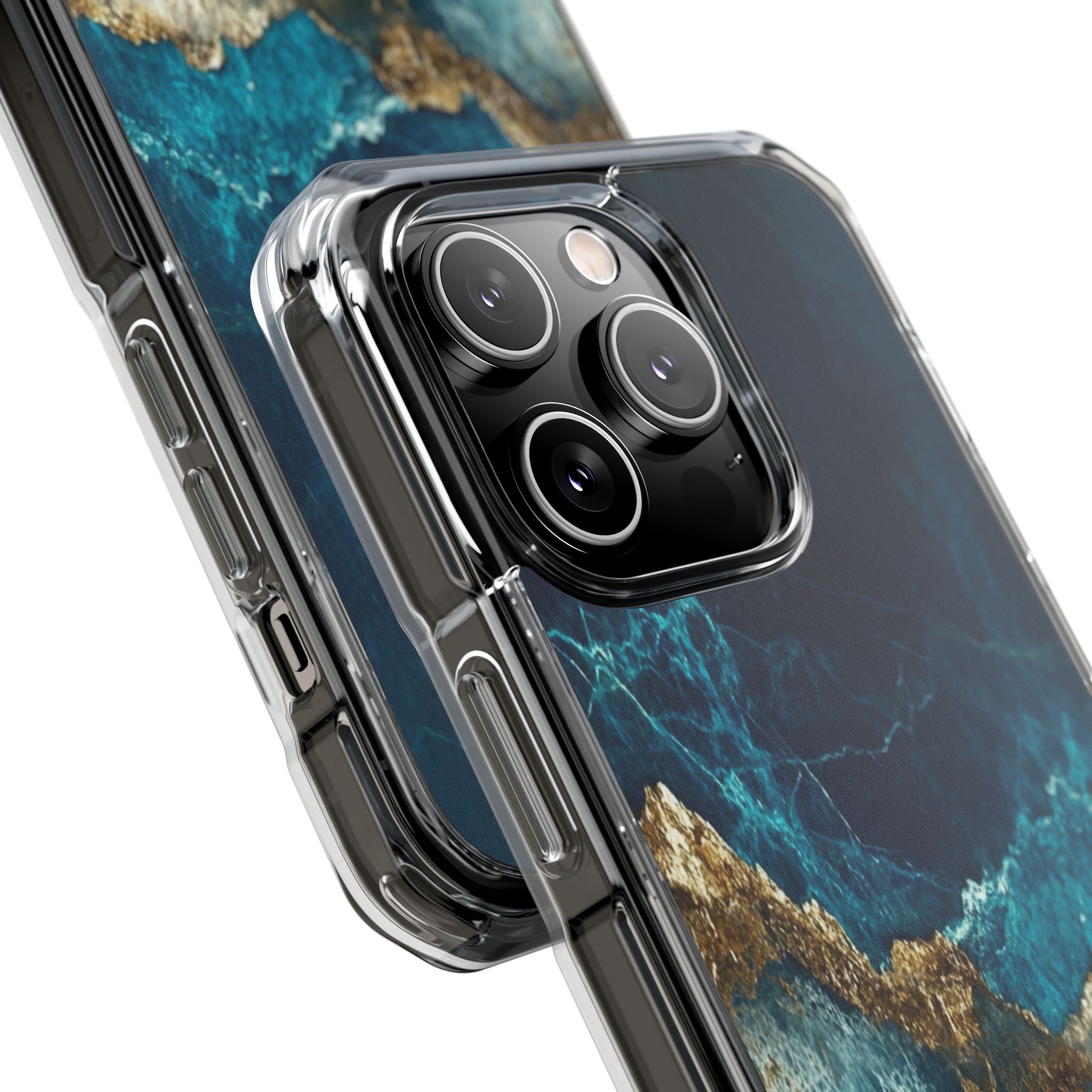 Jagged Gold Split iPhone 14 Pro Case - Impact