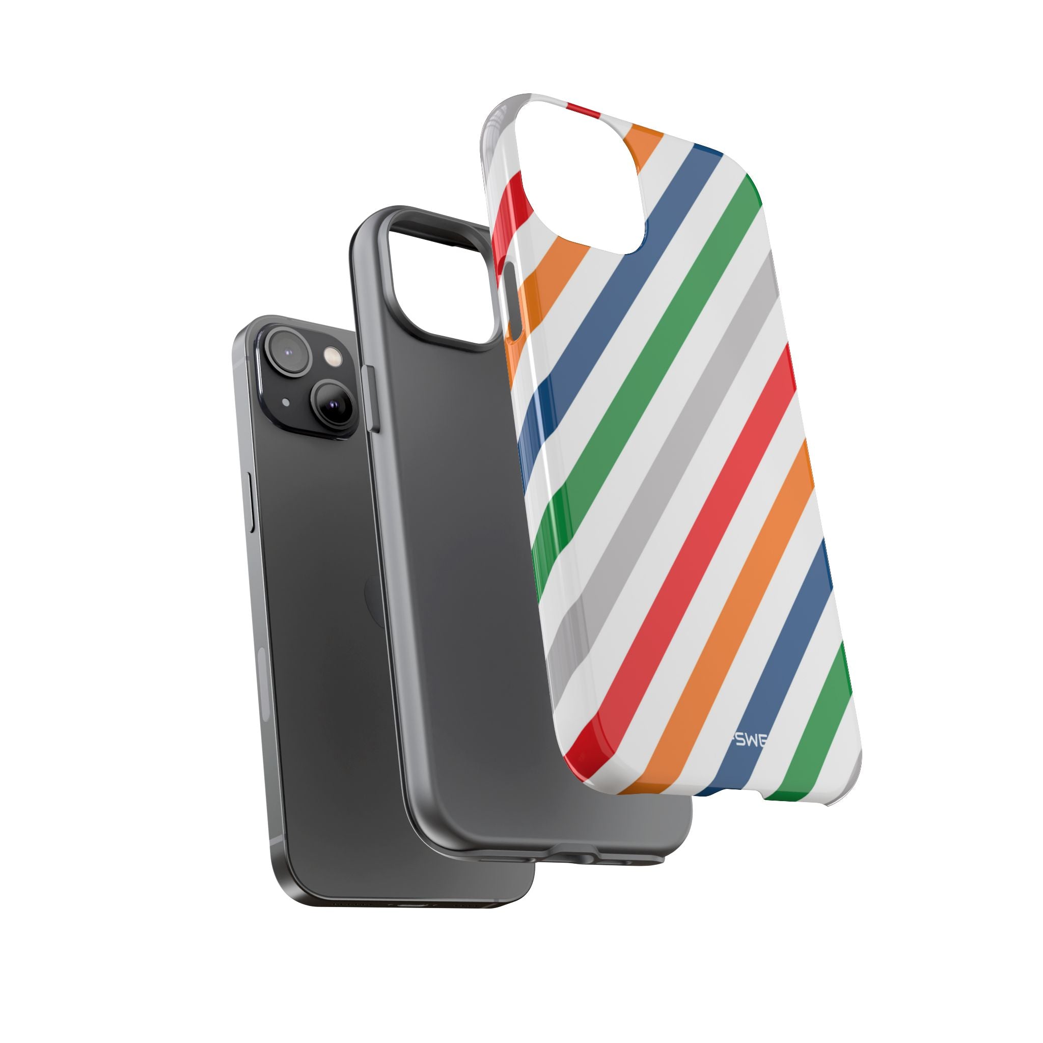 Vibrant Geometric Stripes - iPhone Case