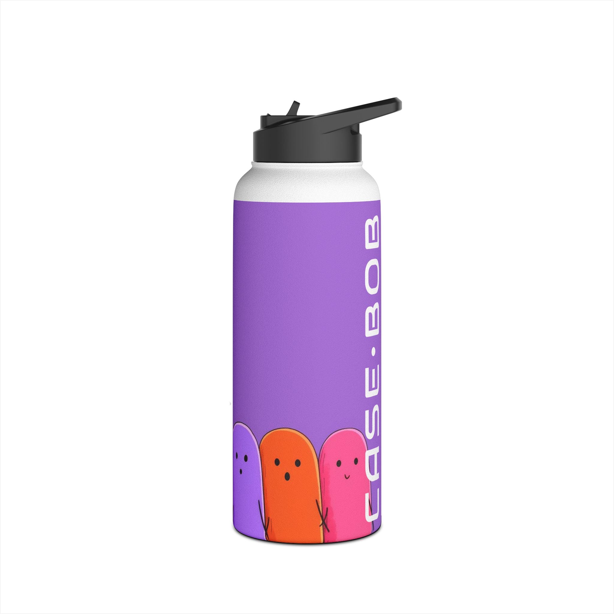 Colorful Ghosts Line - Stainless Steel Water Bottle