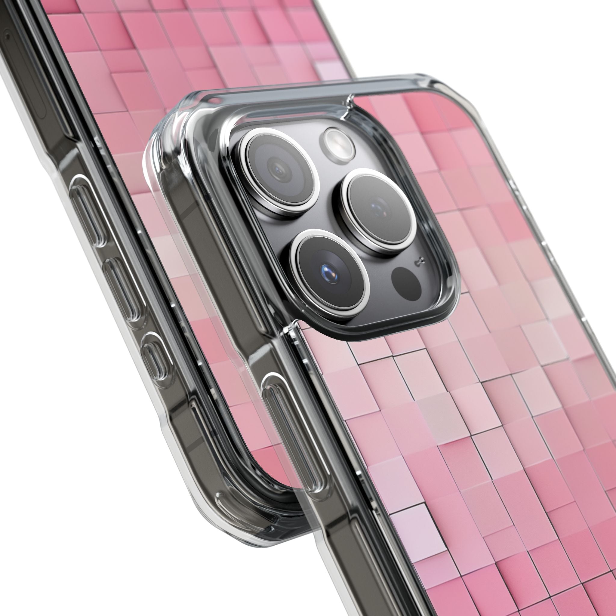 Pink Mosaic Glow iPhone 15 - Impact Clear+