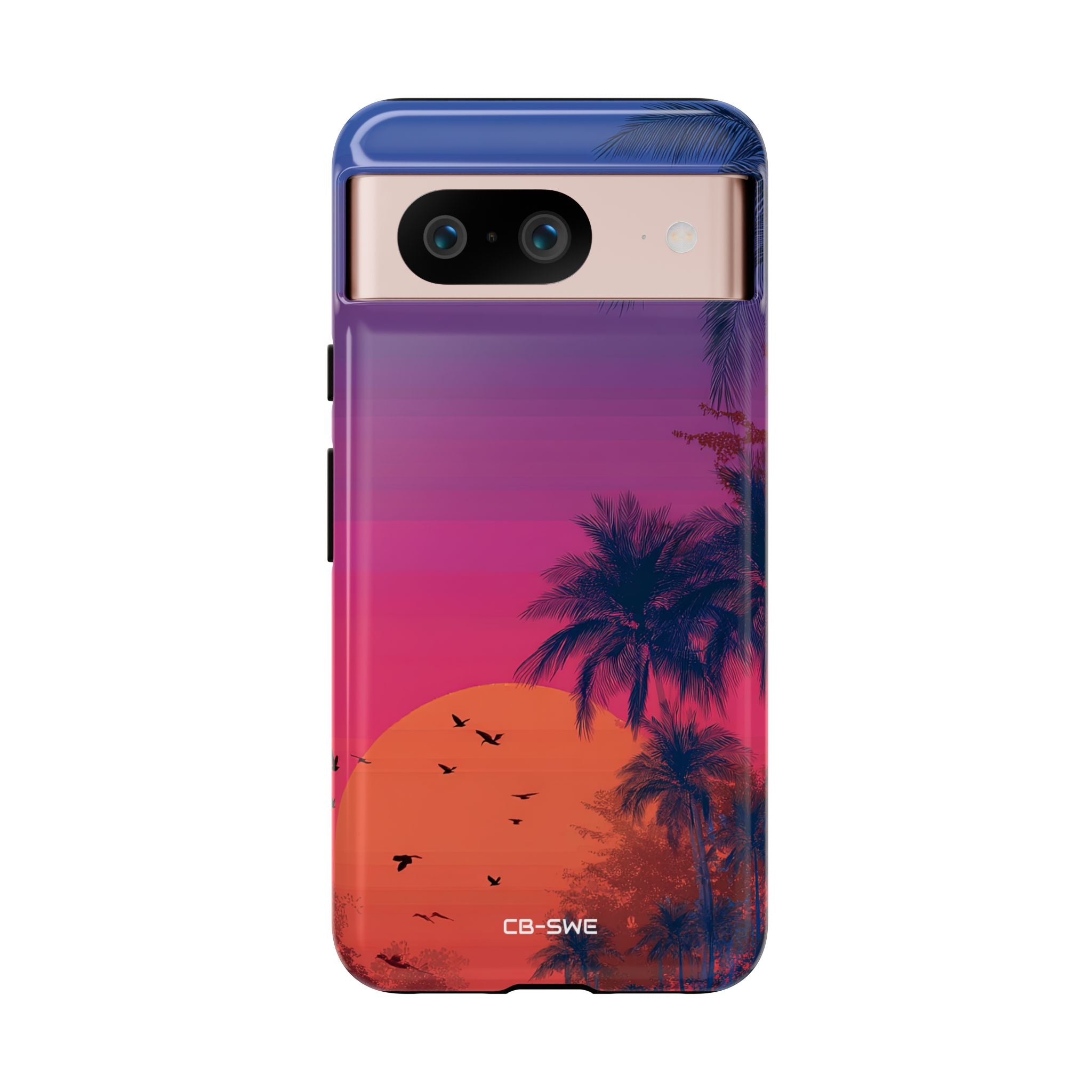 Tropical Sunset Silhouettes - Google Pixel Case