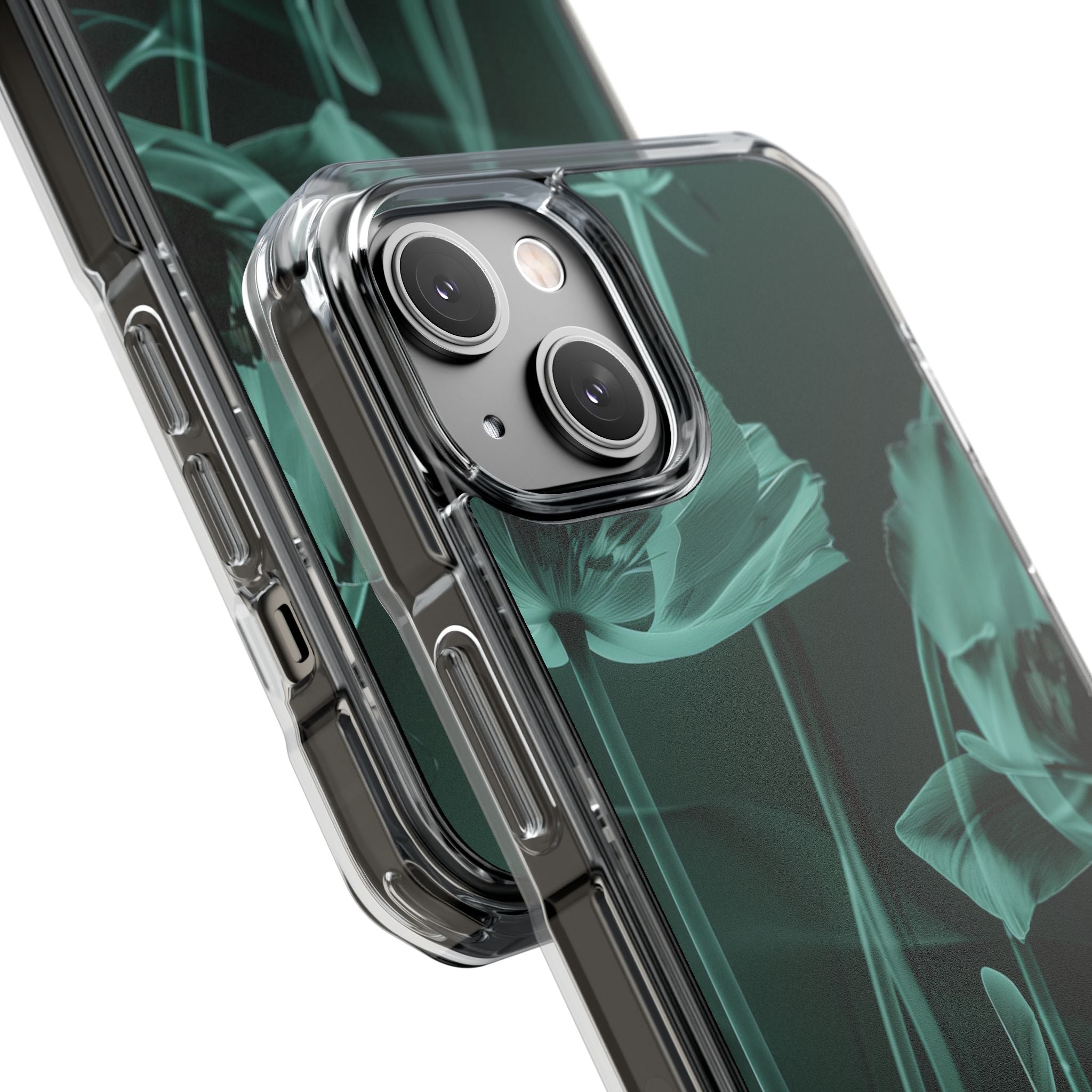 Teal Bloom Radiance iPhone 14 - Impact Clear+