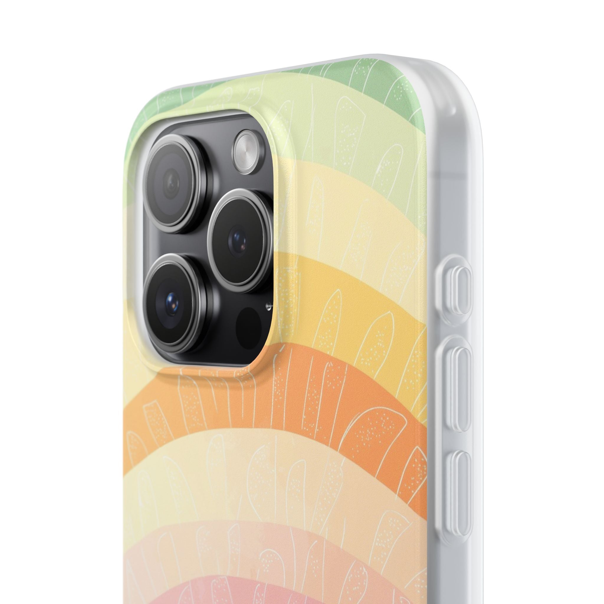 Pastel Rainbow Bands iPhone 15 Pro Case - Soft