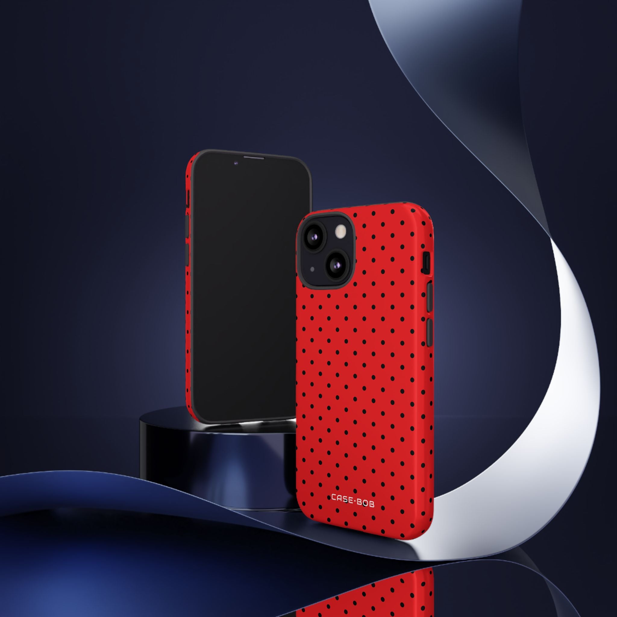 Crimson Dot Matrix iPhone 13 Mini Case - Tough