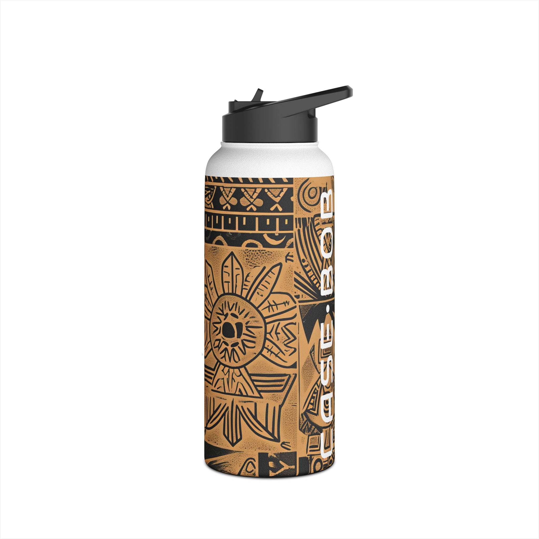 Celestial Faces Brown - Stainless Steel Water Bottle