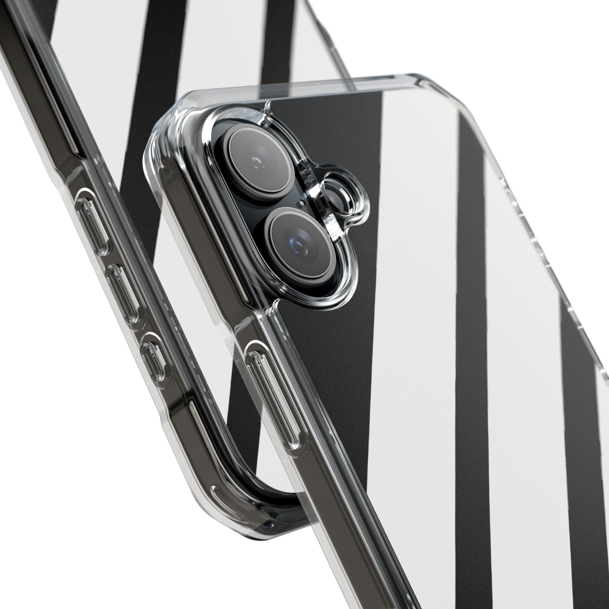 Diagonal Bands Noir iPhone 16 Plus Case - Impact