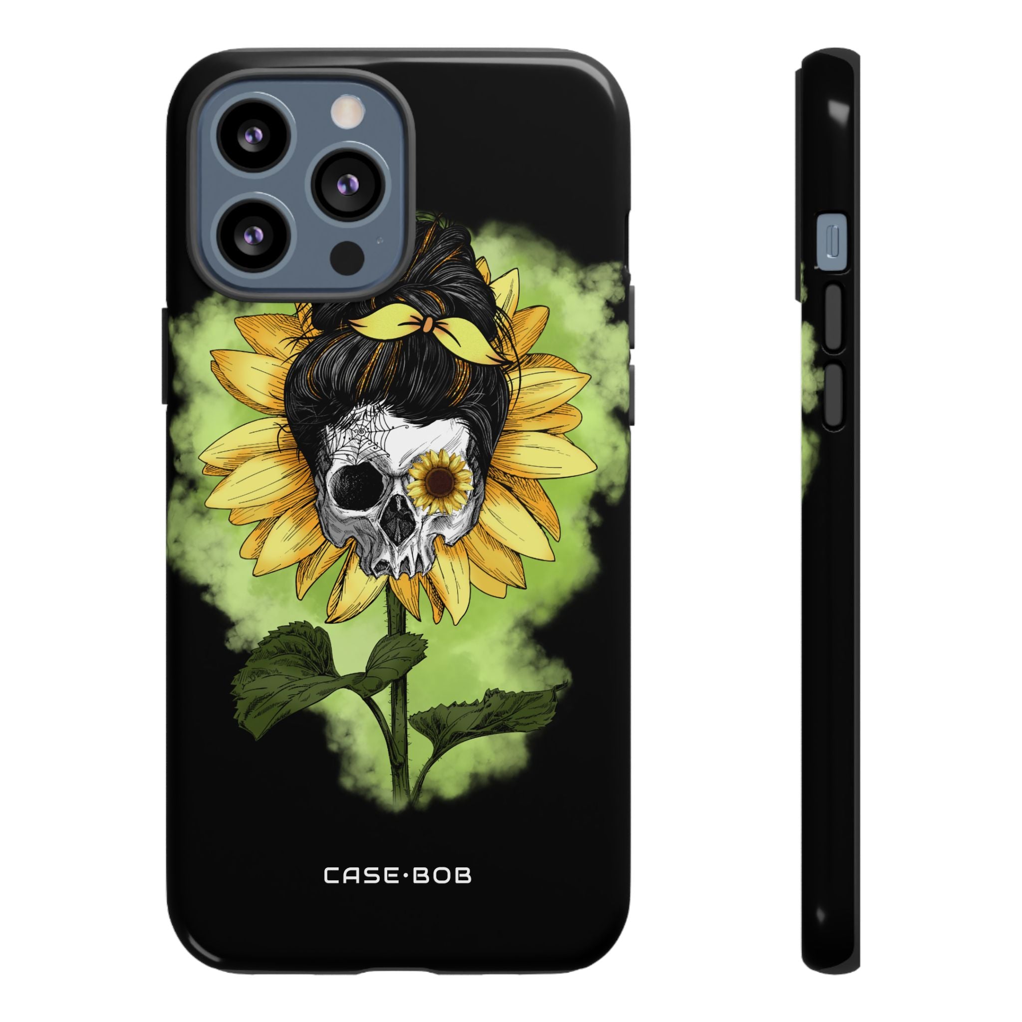 Sunflower Skull iPhone 13 Pro Max Case - Tough