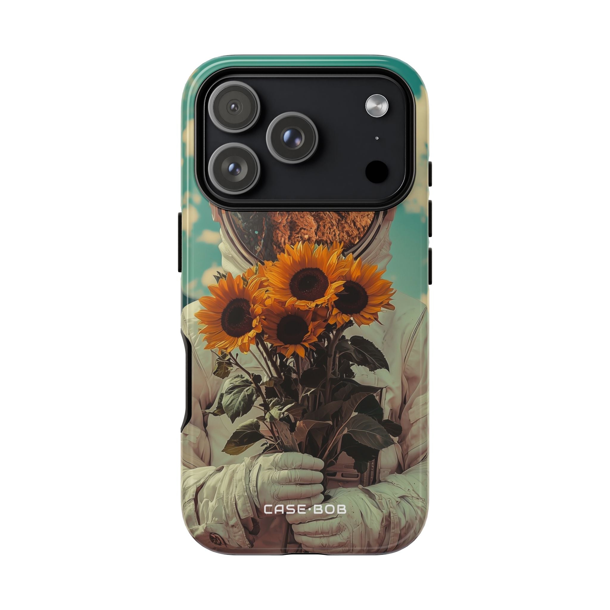 Sunflower Astronaut iPhone 17 Pro Case - Tough