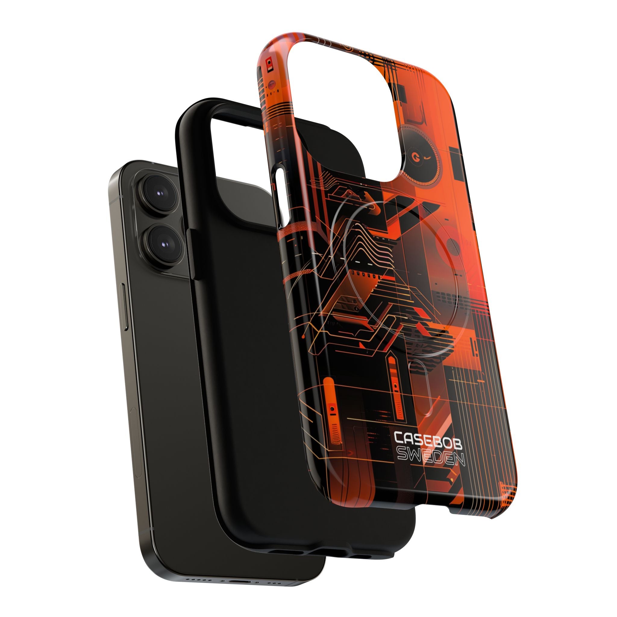 Orange Circuit Dreams iPhone 14 - Tough+