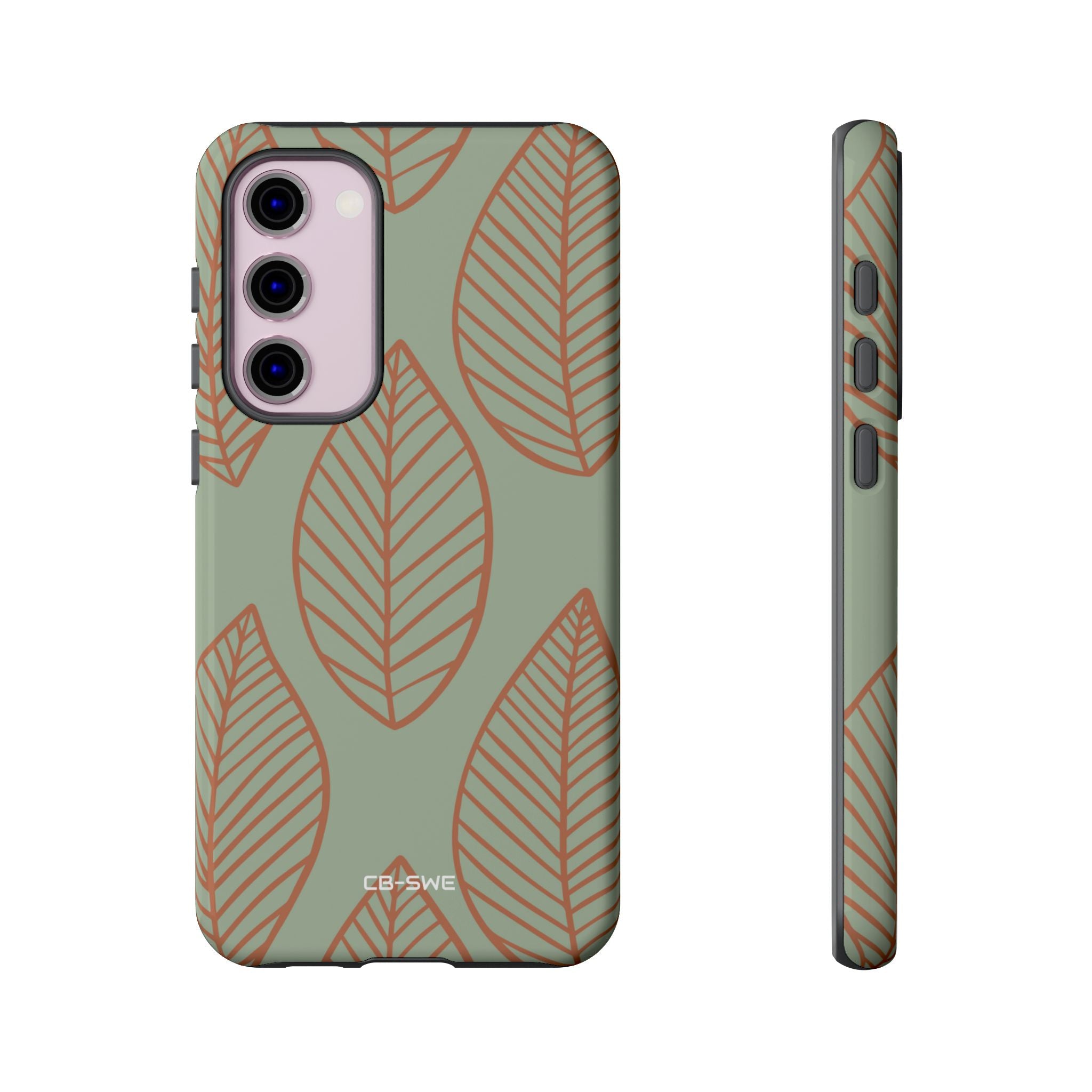 Mint and Orange Leaves - Samsung Case