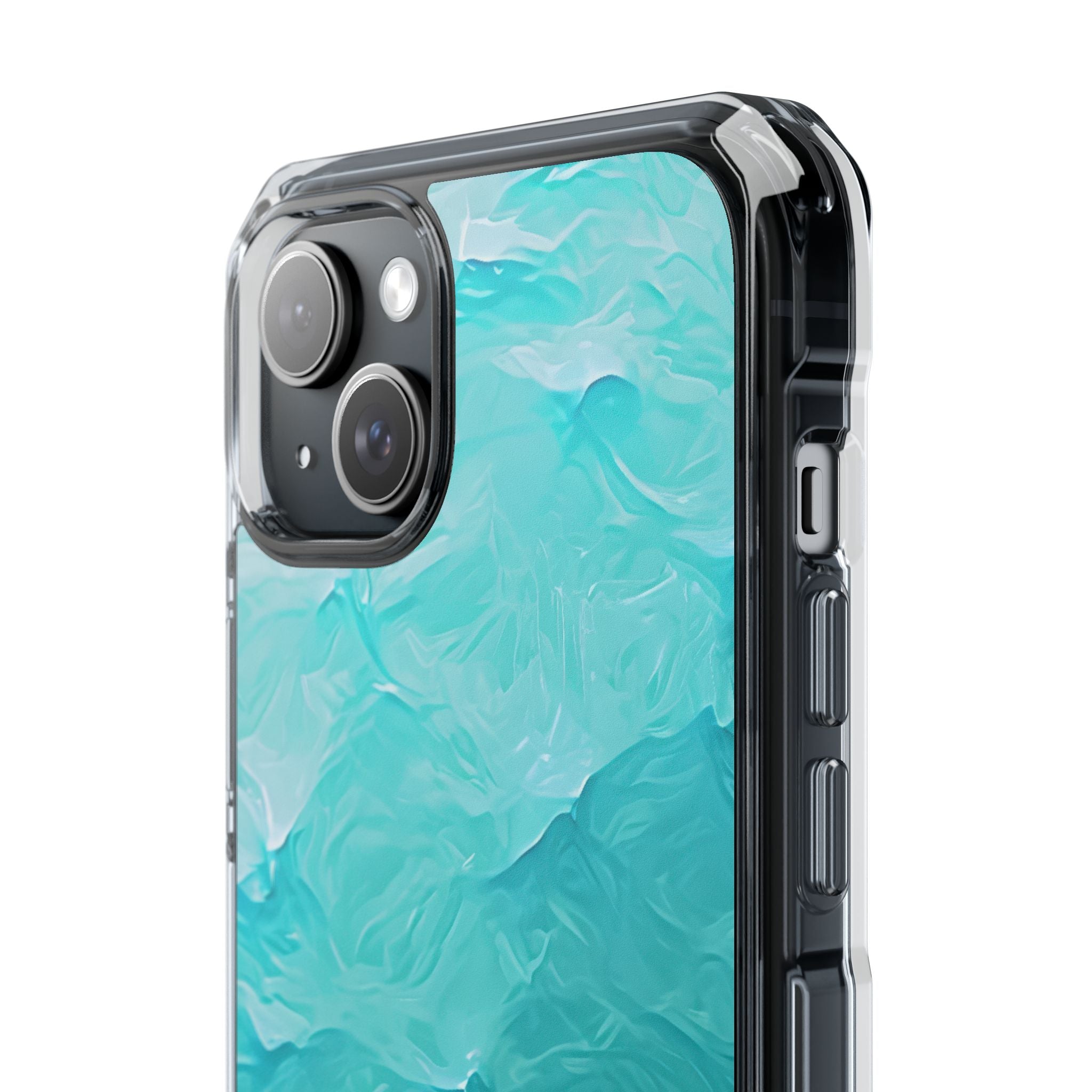 Soothing Aqua Currents iPhone 15 - Impact Clear+