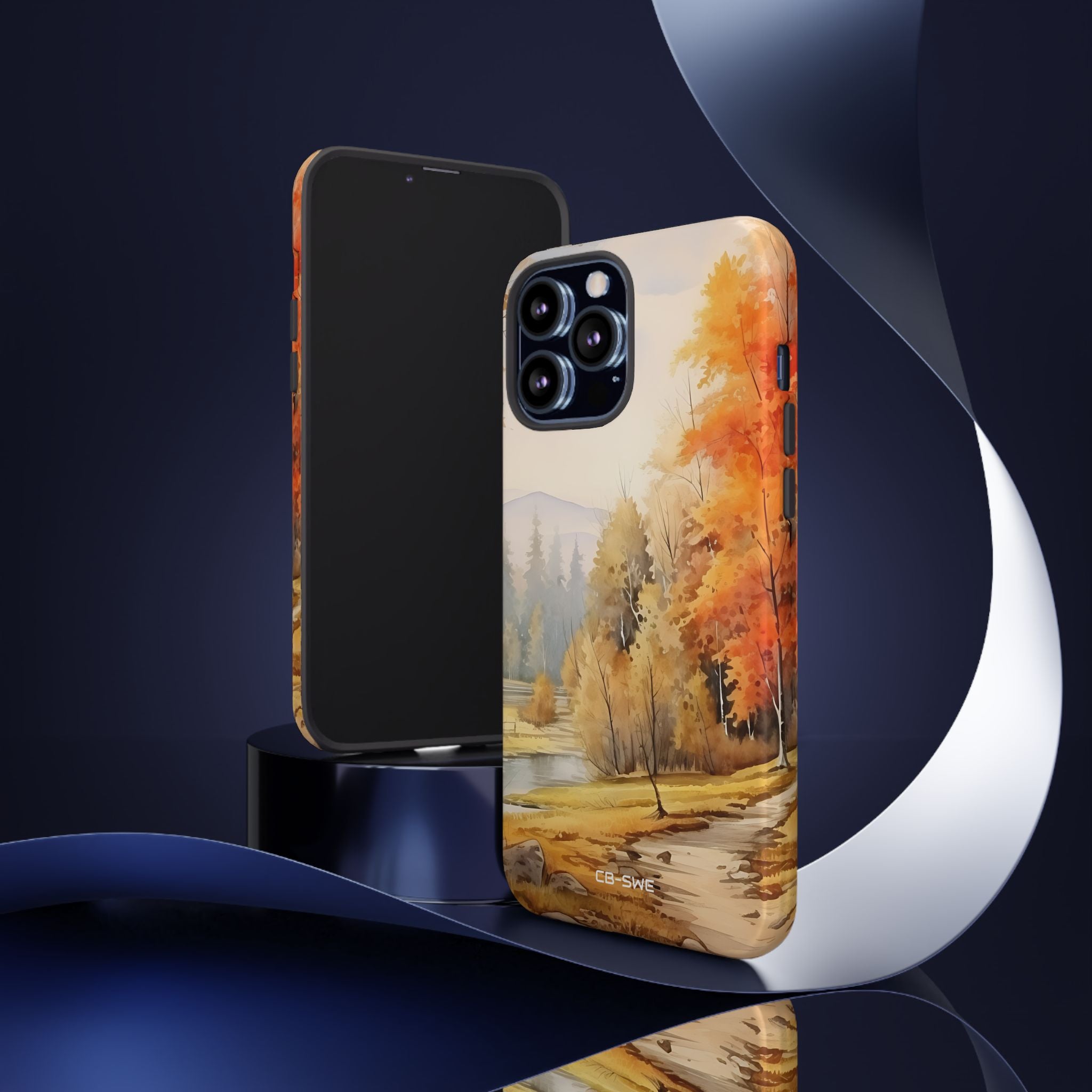Golden Leaves Drift - iPhone Case