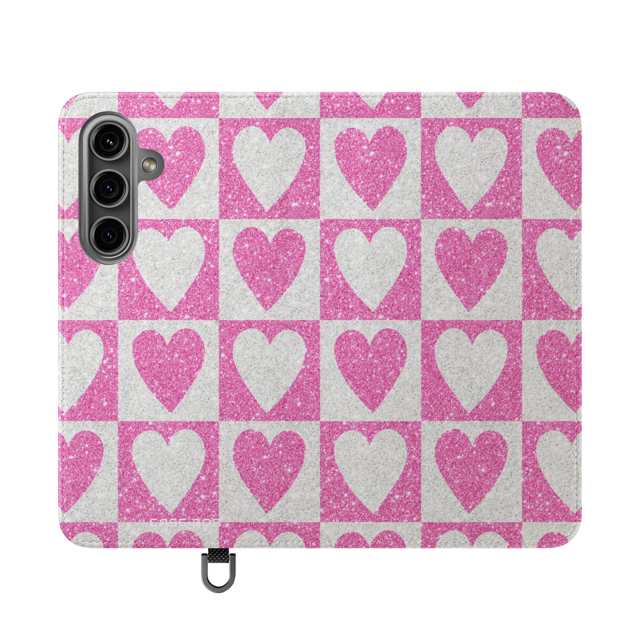 Glitter Heartgrid - Samsung S24 Case - Wallet