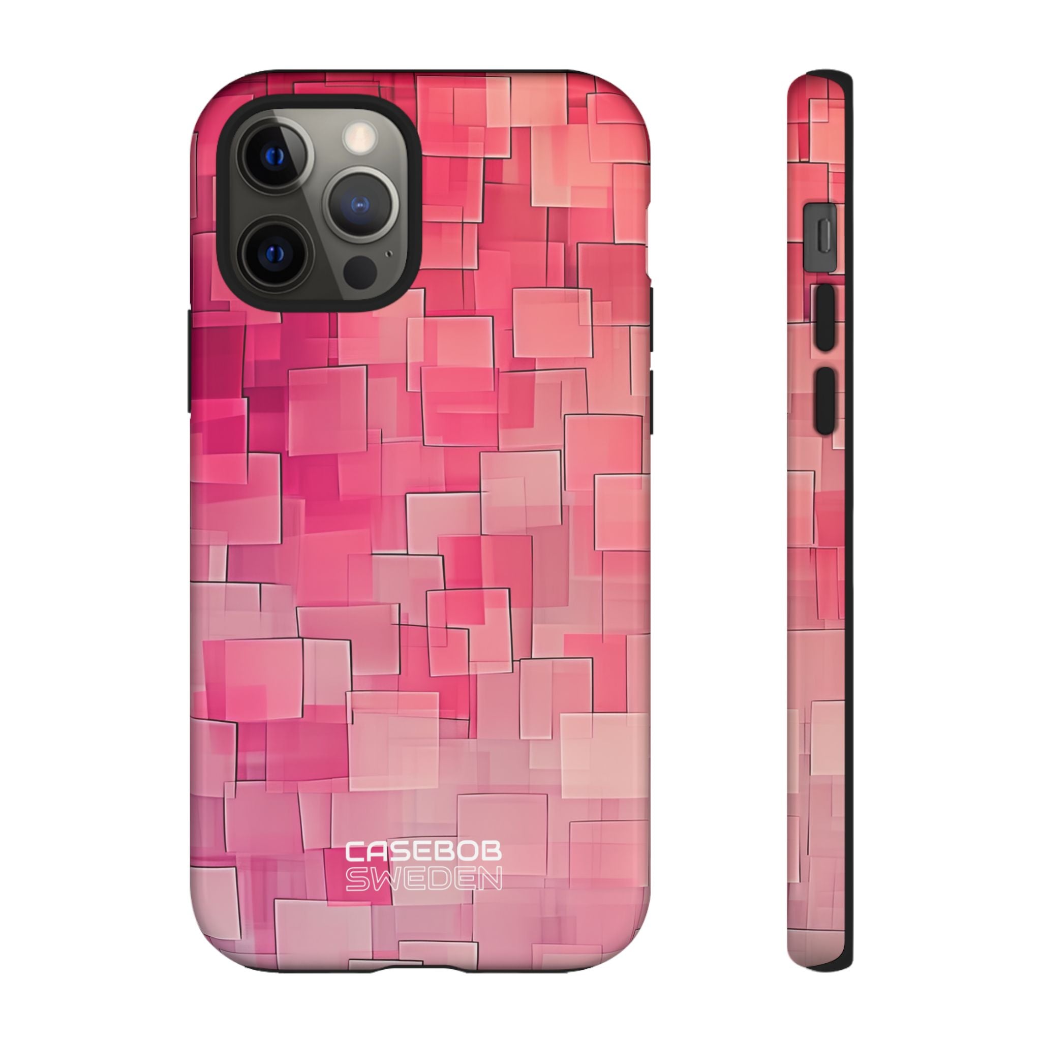 Layered Pink Geometry iPhone 12 - Tough