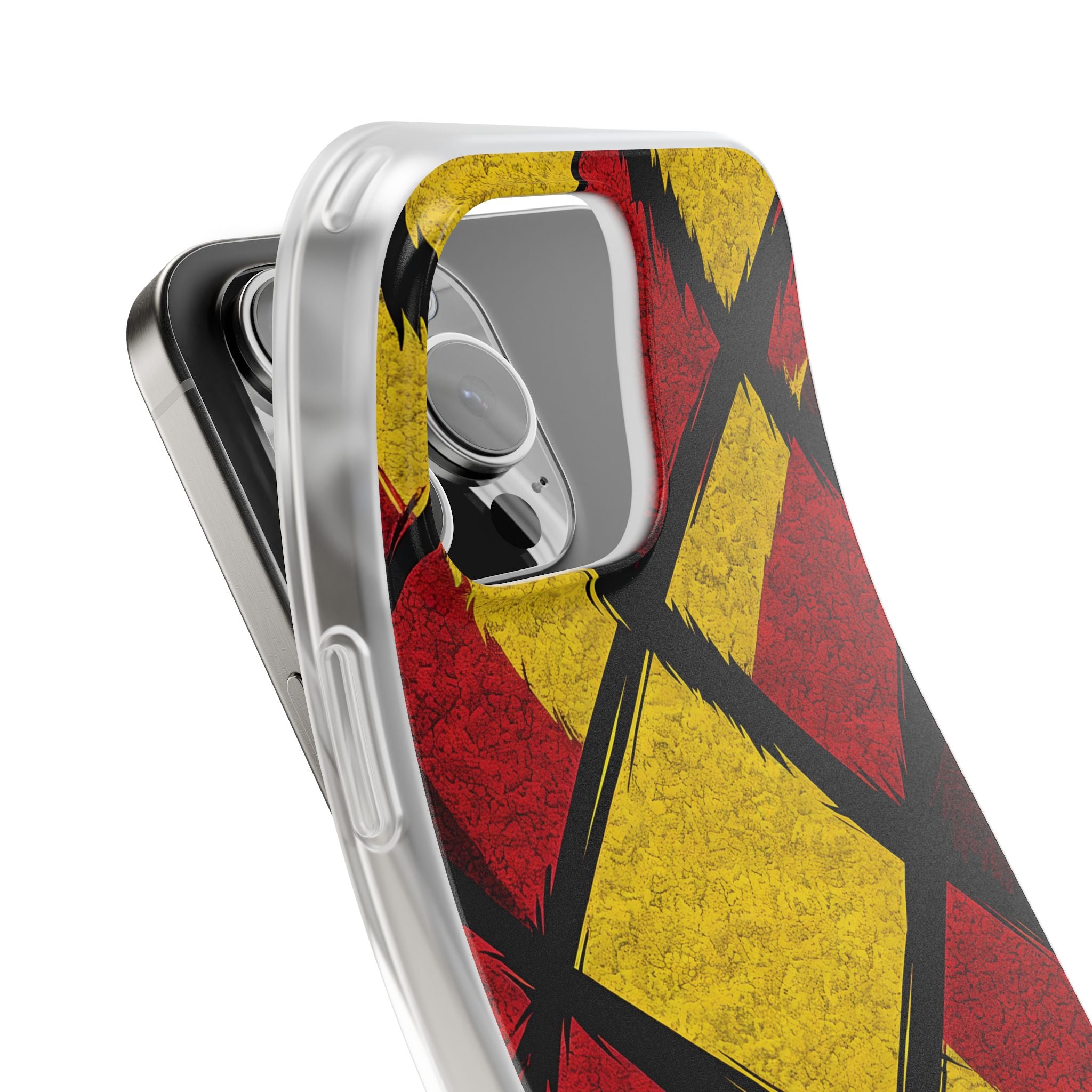 Cracked Diamond Grid iPhone 16 Pro Max - Soft Case