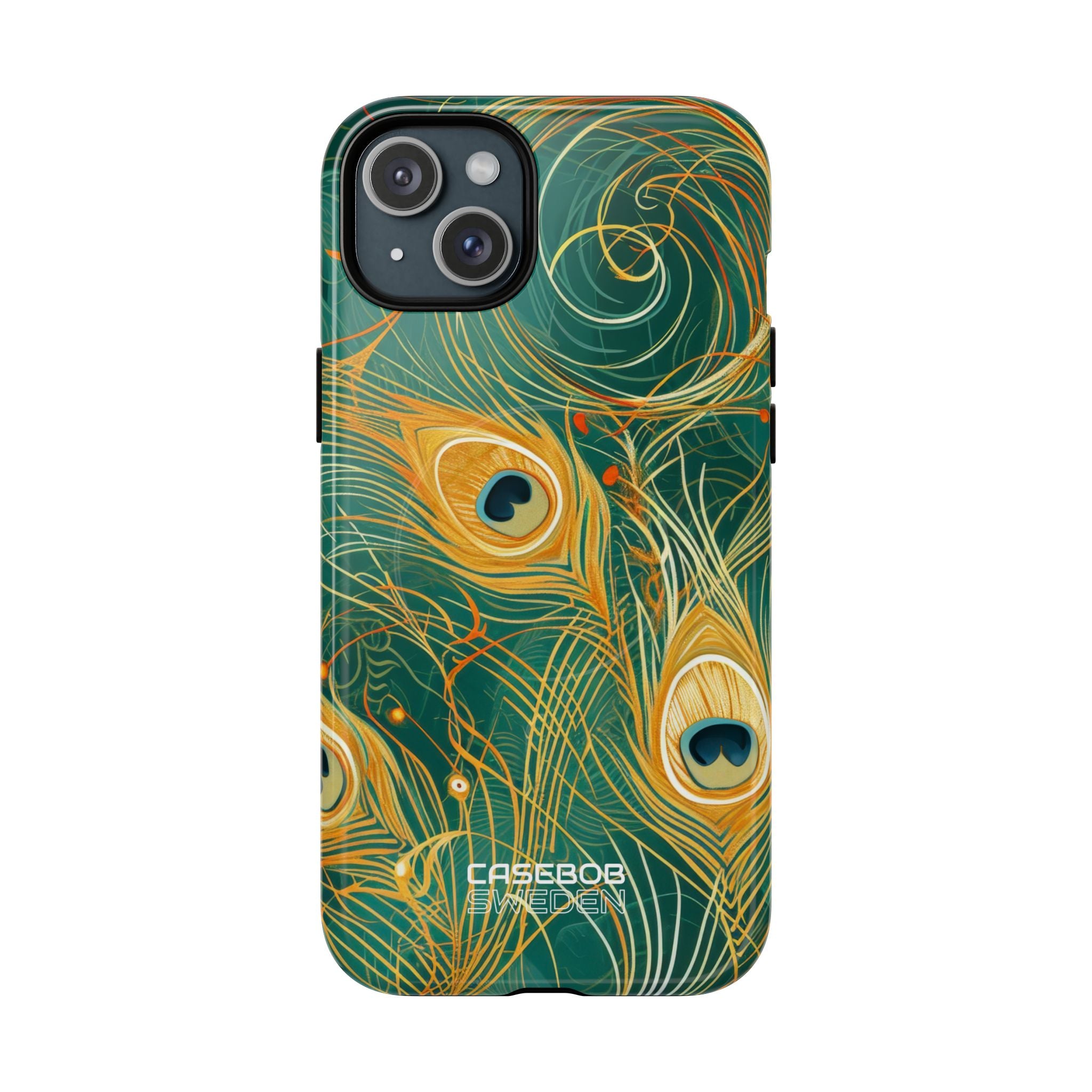 Vibrant Peacock Whirl iPhone 15 - Tough+