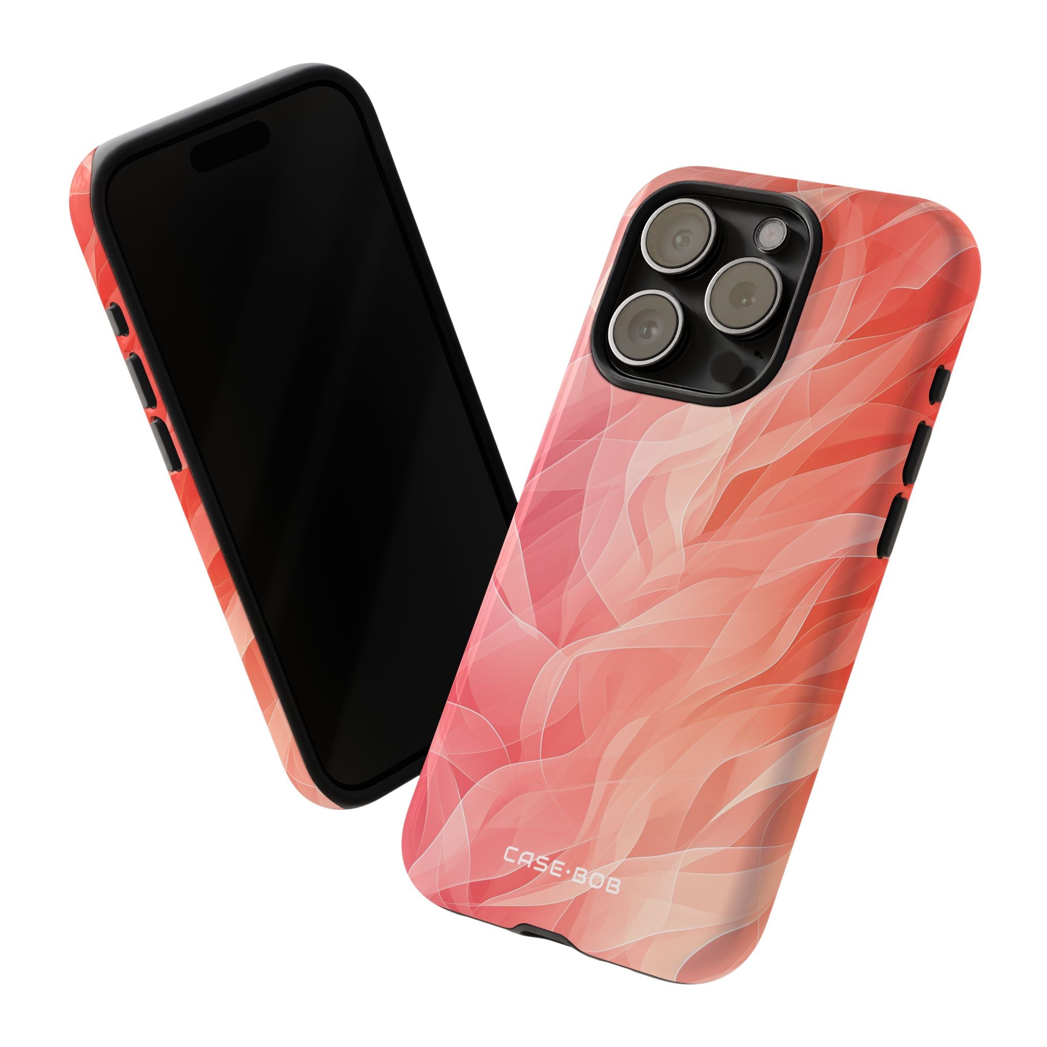 Peach Wave Drift iPhone 15 Pro Case - Tough