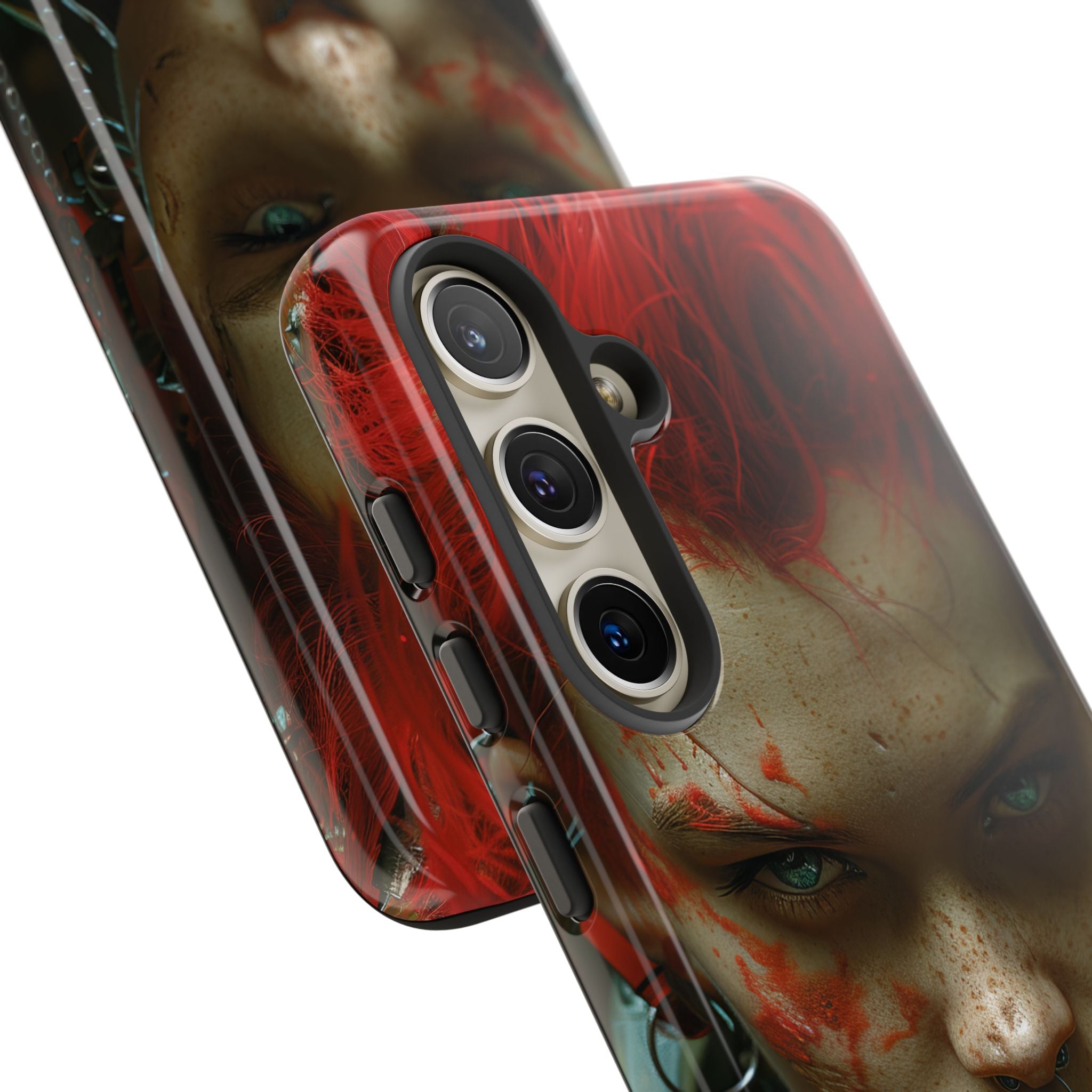 Red Spike Gaze Samsung S24 Case - Tough