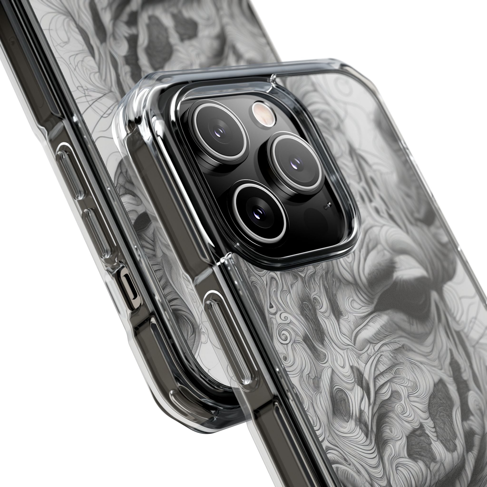 Swirling Giraffe Art iPhone 14 - Impact Clear+